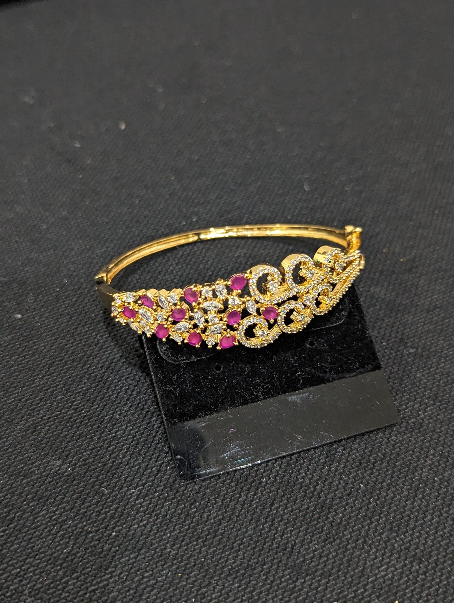 CZ stone One gram gold Bangle Bracelet - Design 24