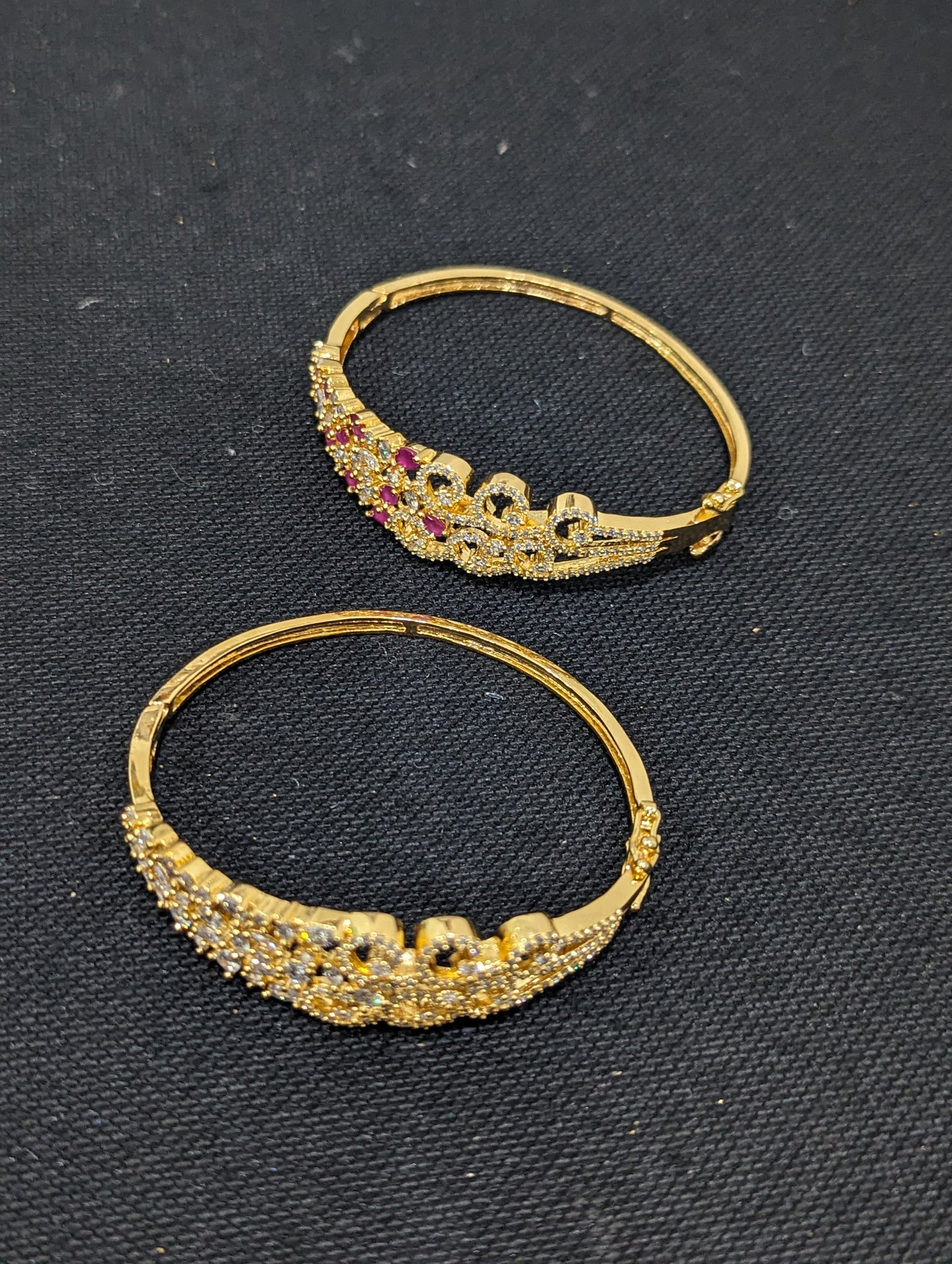 CZ stone One gram gold Bangle Bracelet - Design 24