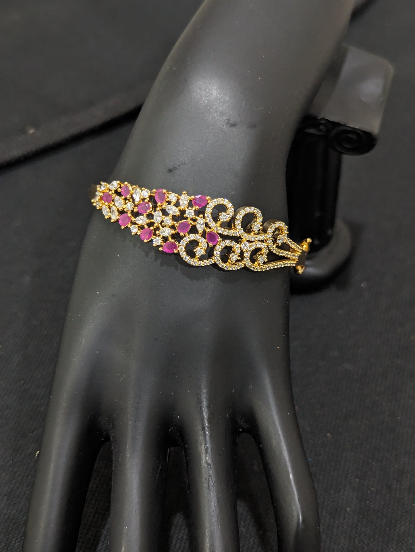 CZ stone One gram gold Bangle Bracelet - Design 24
