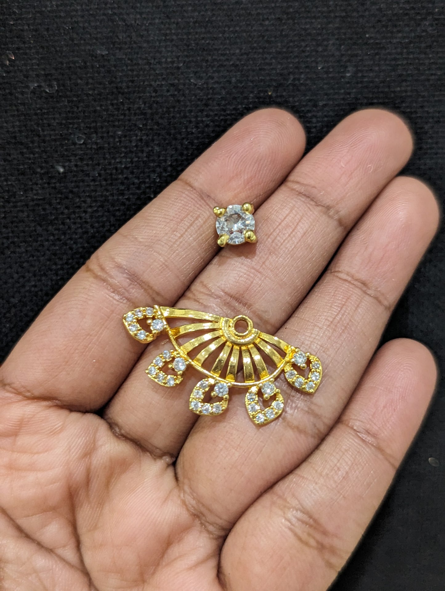 Front Back CZ Earrings