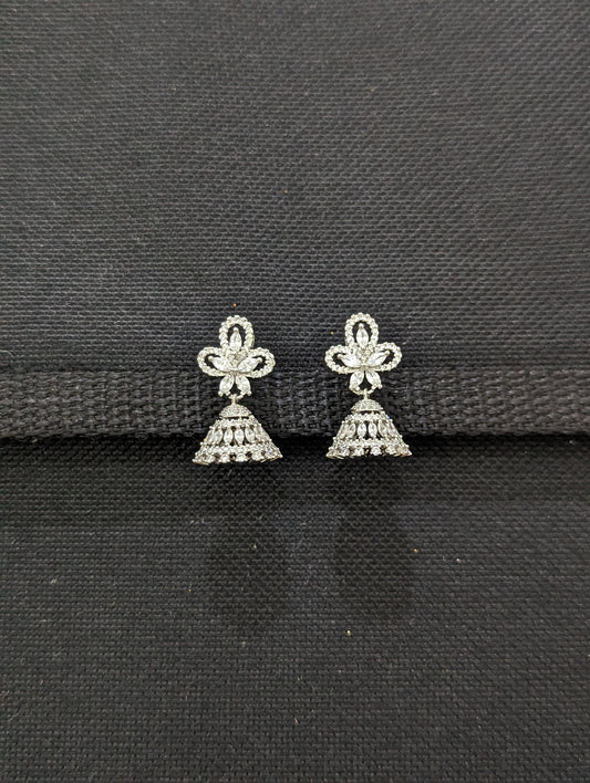 Small CZ Jhumka earrings - Design 20