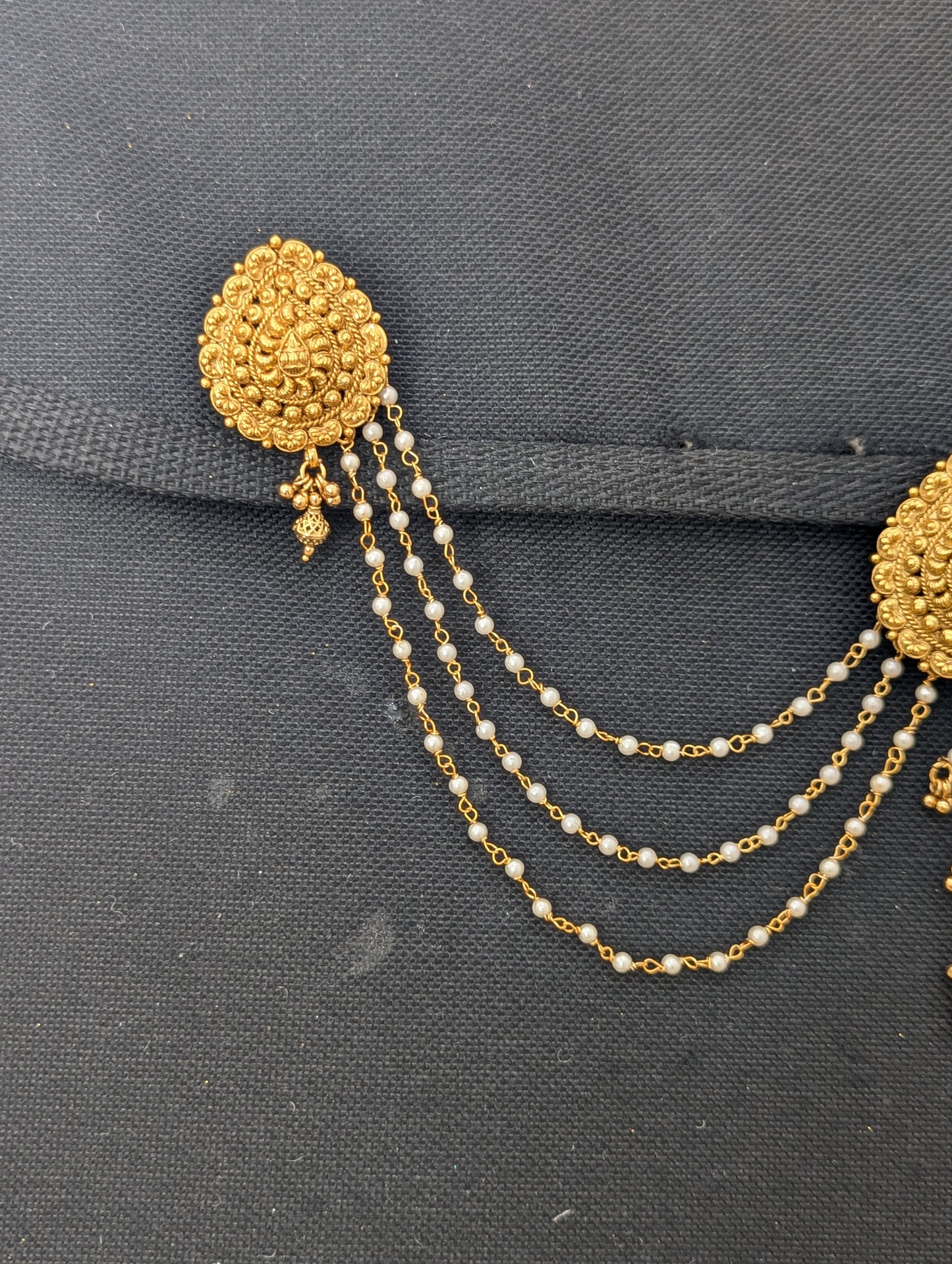 Bridal Clip on Hair brooch - Teardrop design