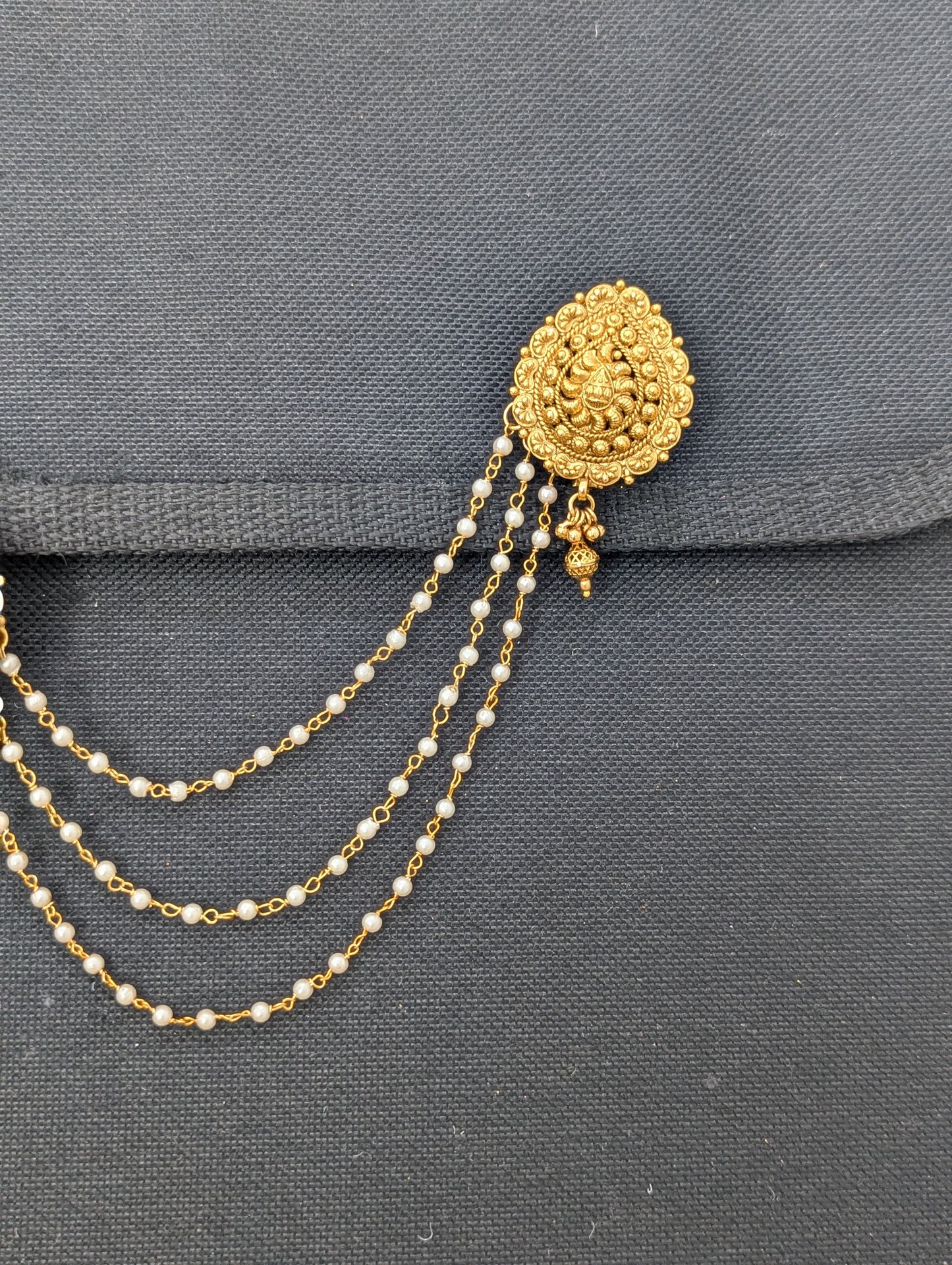 Bridal Clip on Hair brooch - Teardrop design
