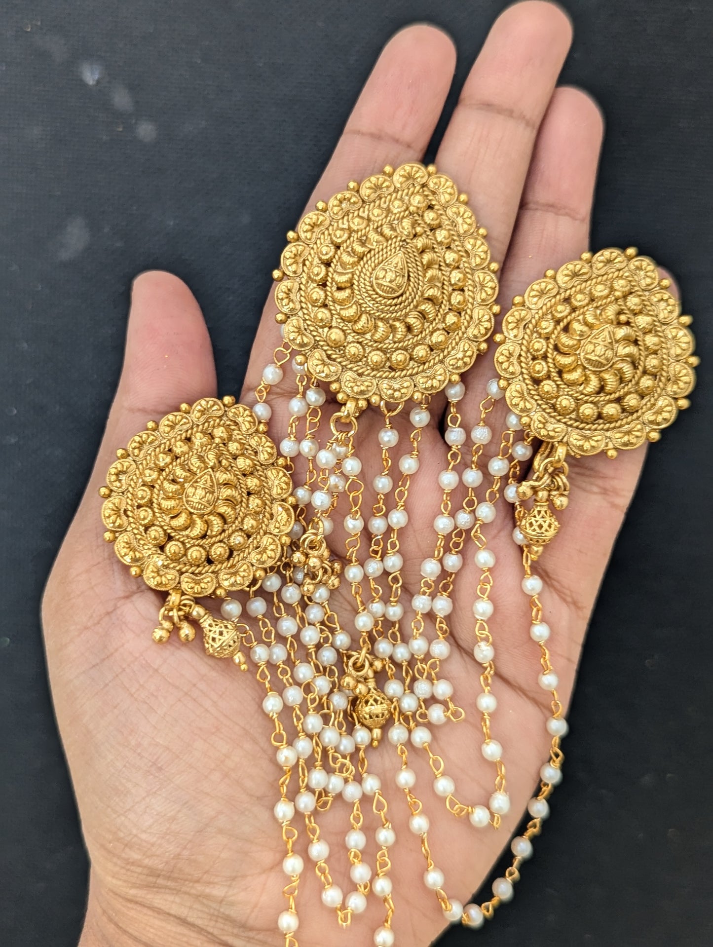 Bridal Clip on Hair brooch - Teardrop design