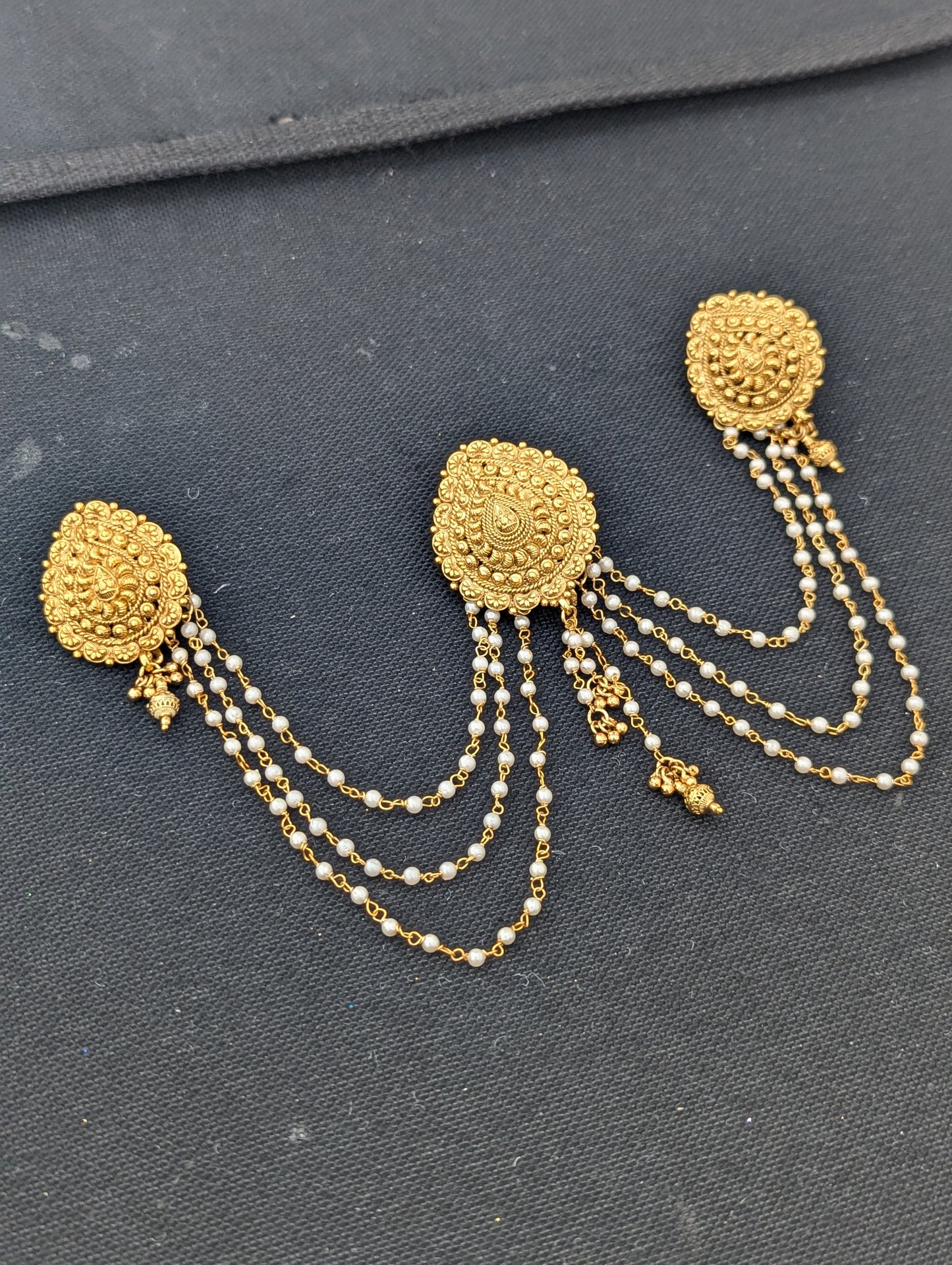Bridal Clip on Hair brooch - Teardrop design
