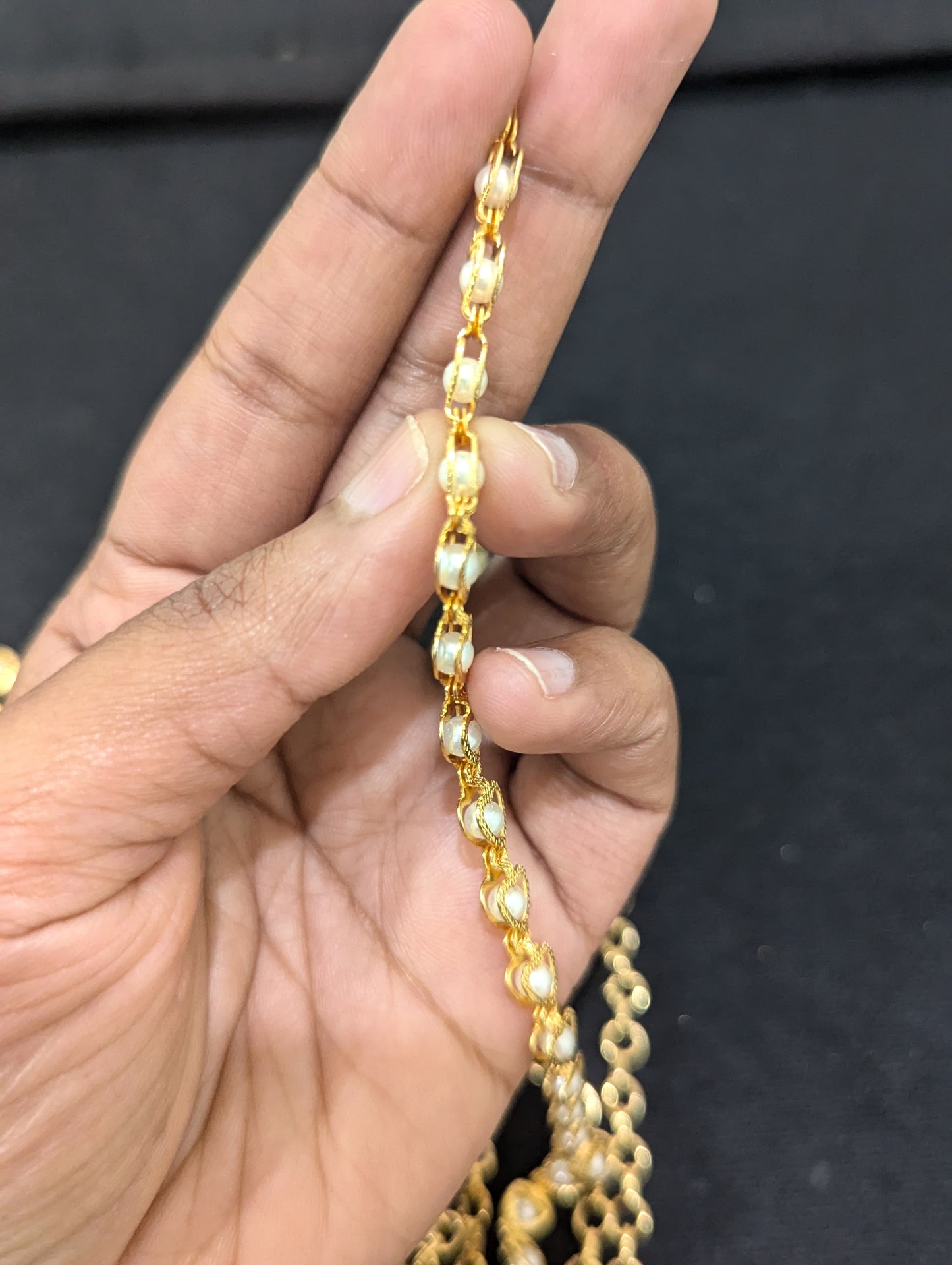 Gold plated Pearl Hip Chain / Waist Belt / Adult Belly Chain