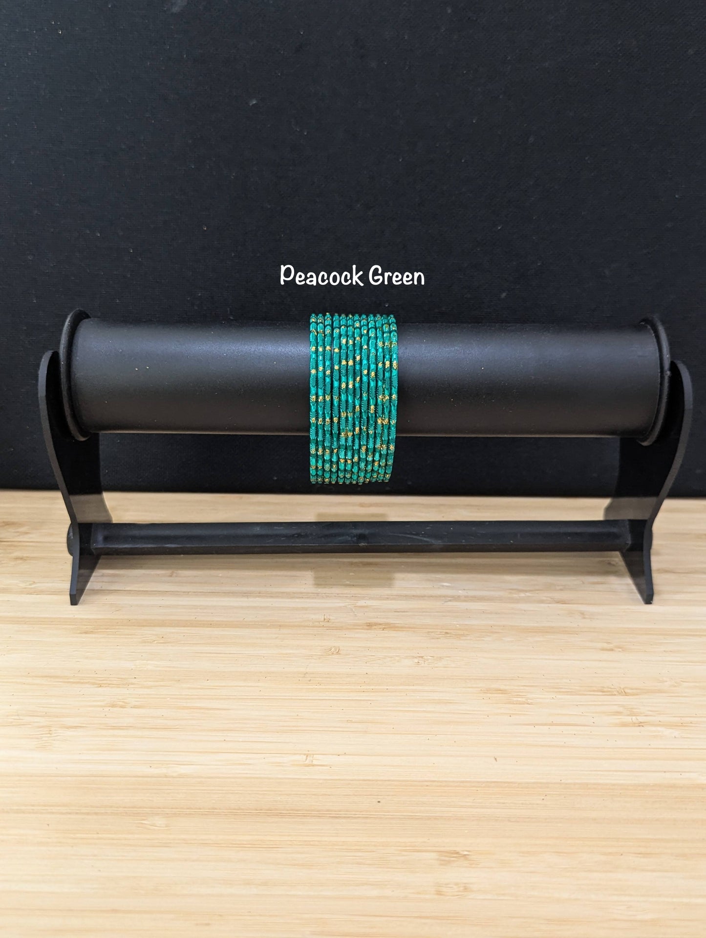 Colorful glitter dot 1 dozen Metal Bangles