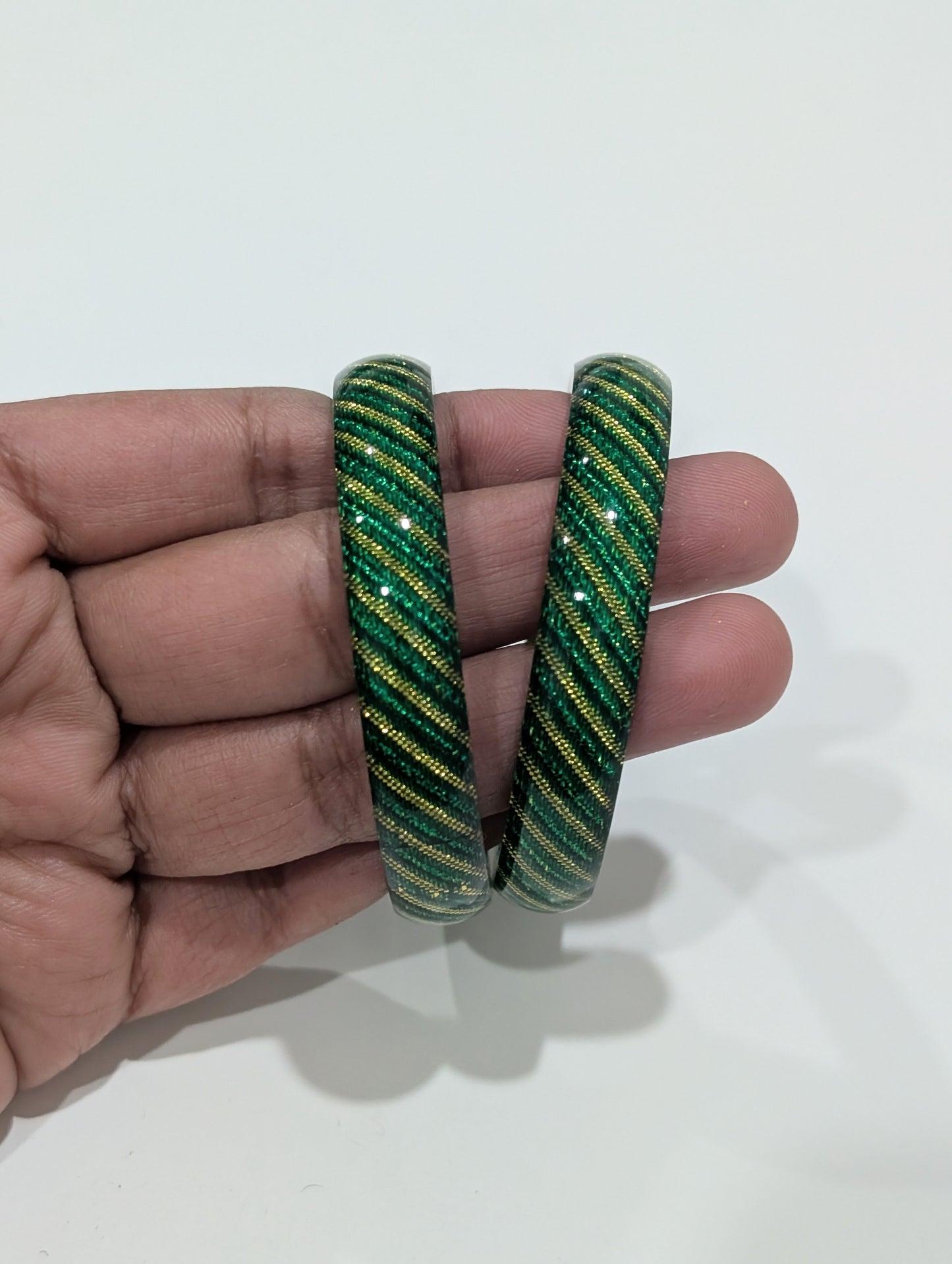 Toddler / Kids Shiny Plastic Bangles with gold line