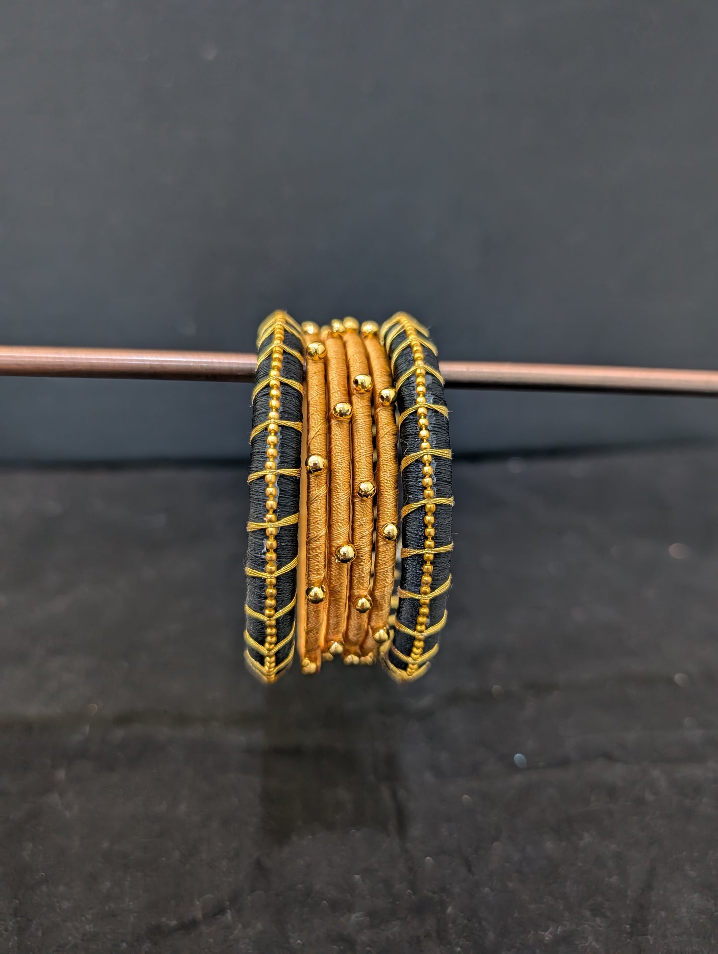 Silk Thread bangles - Set of 6 bangles - Clearance