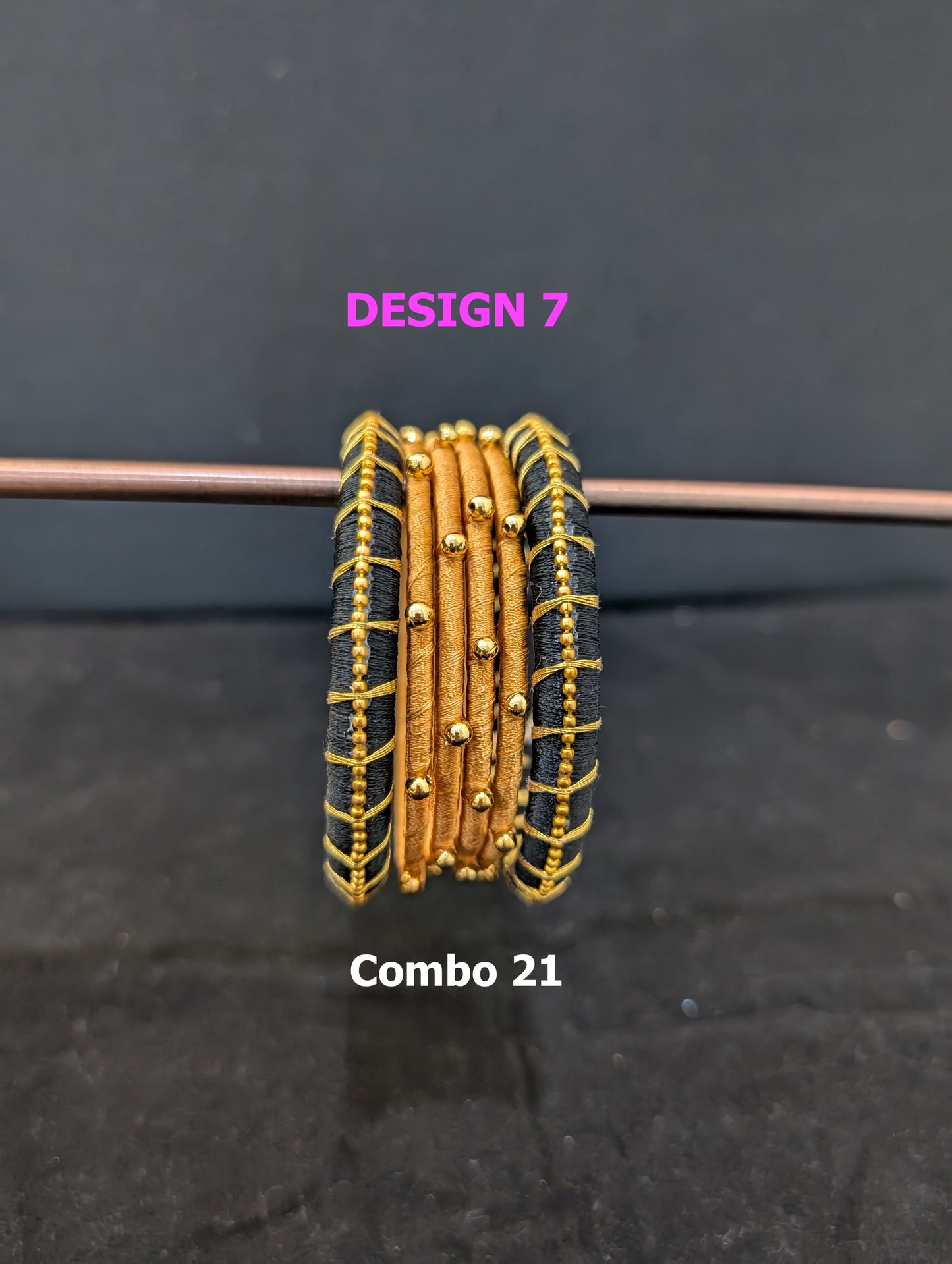 Silk Thread bangles - Set of 6 bangles - Clearance