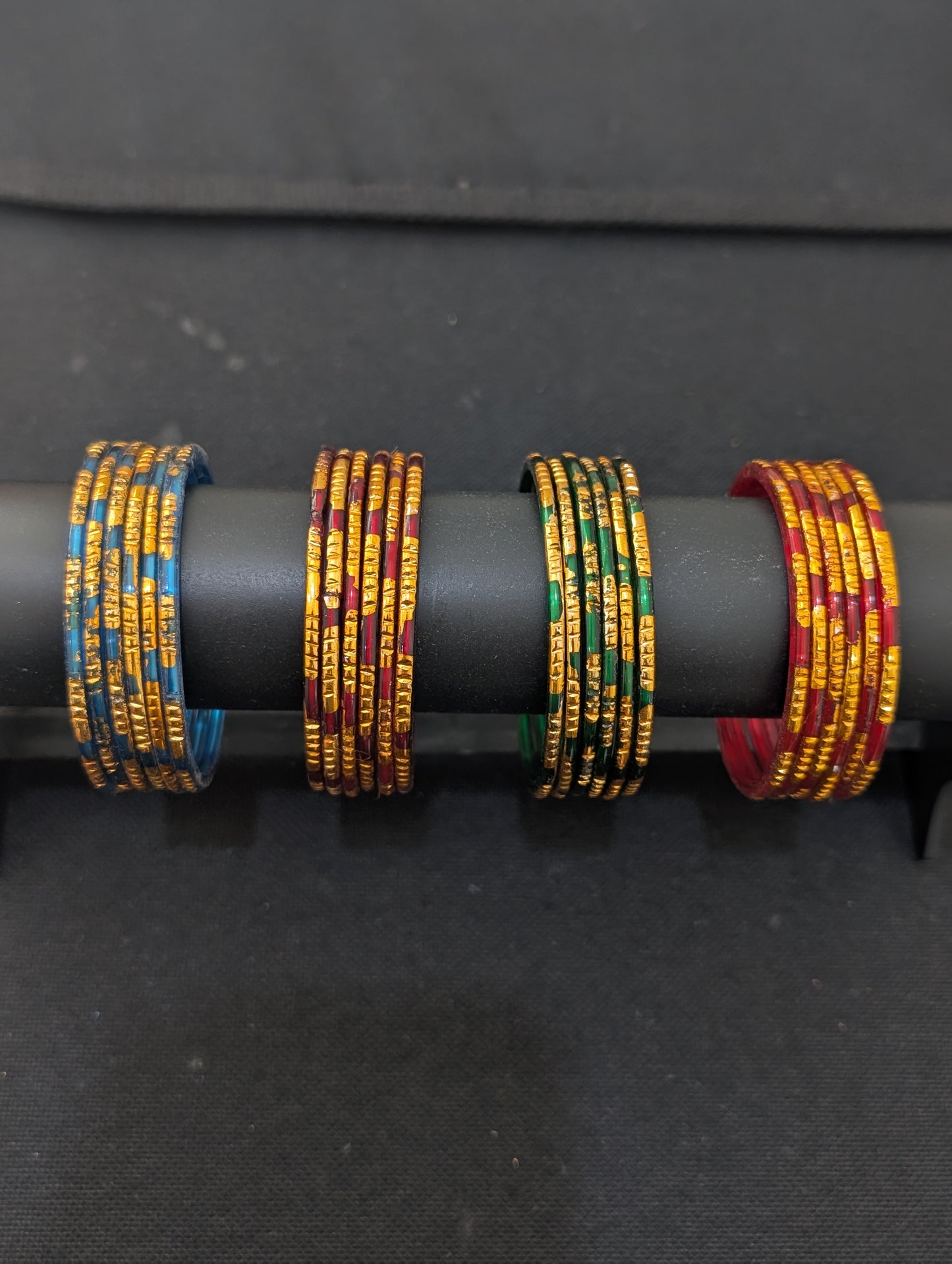 Glass Bangles - Set of 6 bangles / Half dozen bangles - 2 designs
