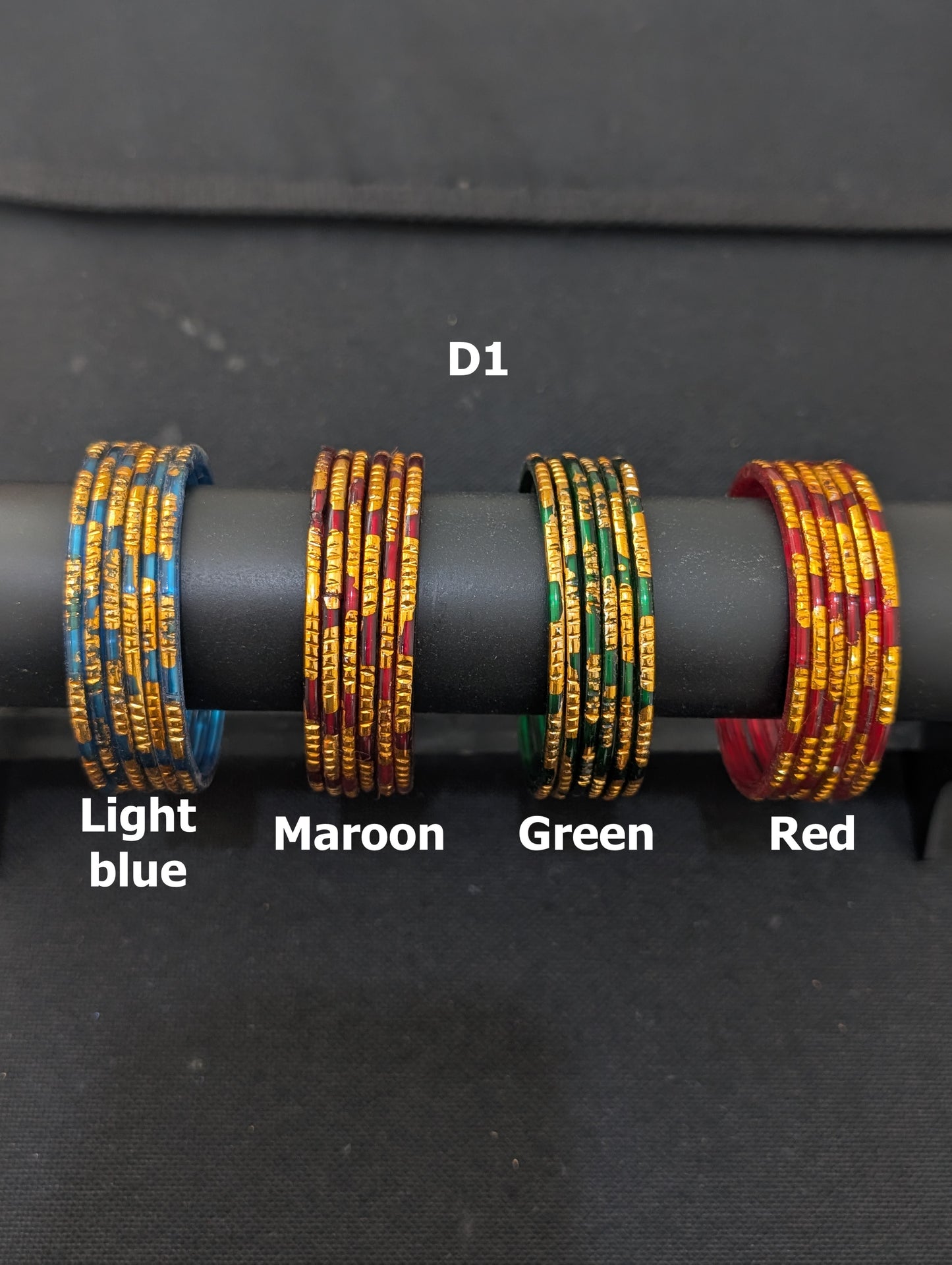 Glass Bangles - Set of 6 bangles / Half dozen bangles - 2 designs