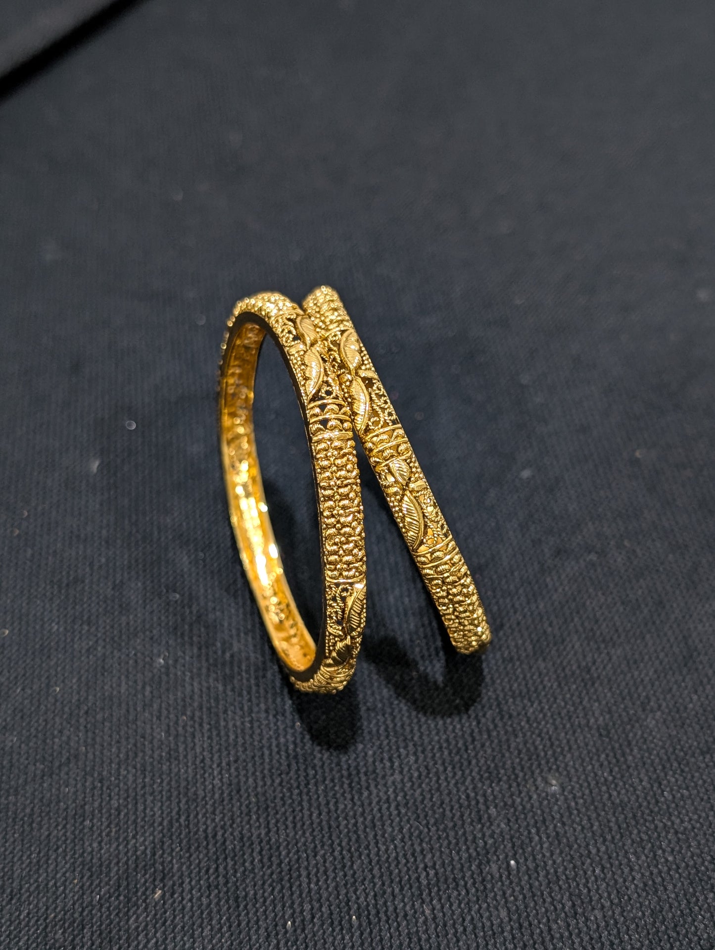 Gold plated Wing design Bangles - 2x4 size