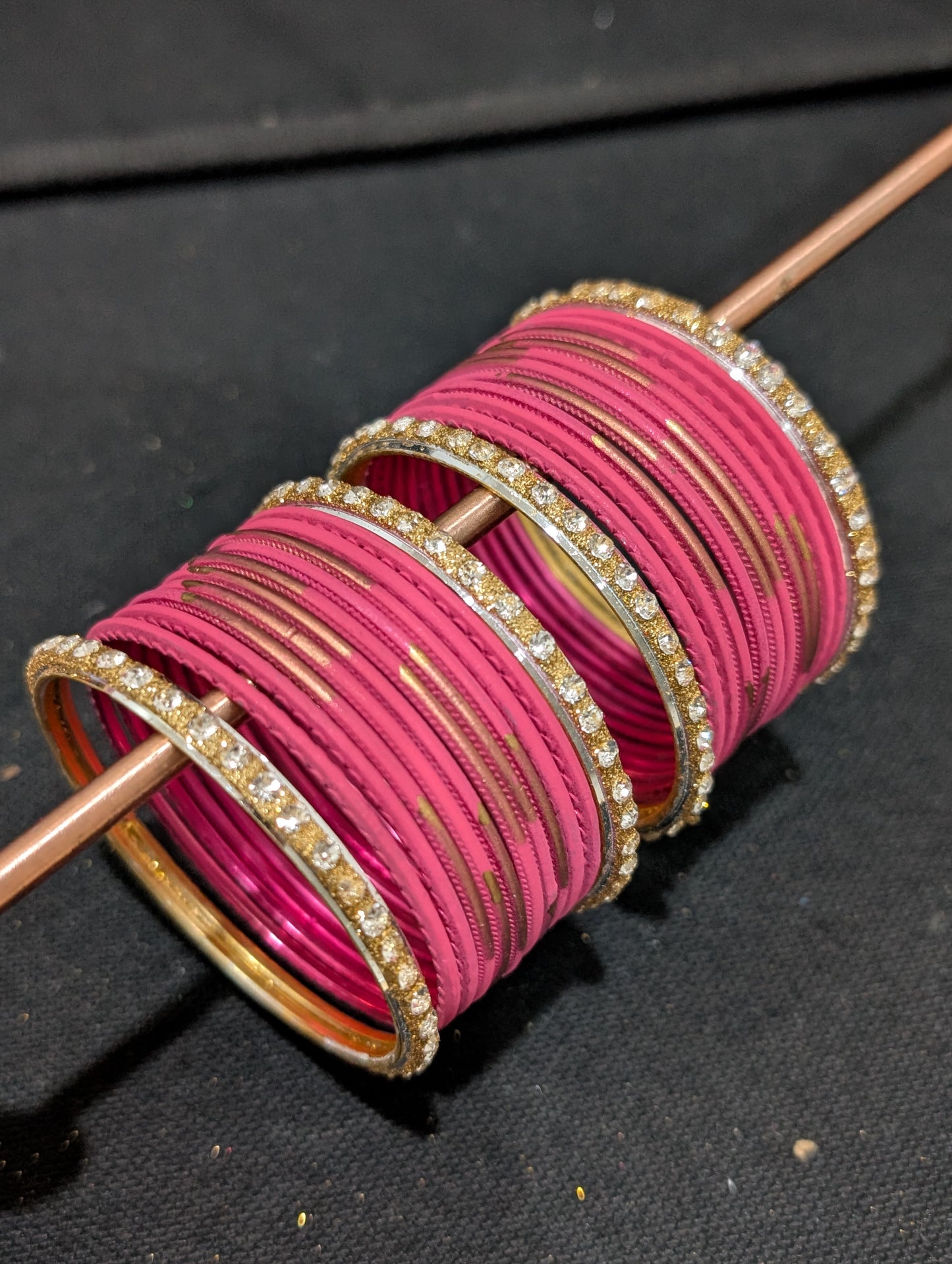 Colorful Matte finish Metal Bangles - 2 dozen - 2x4 size