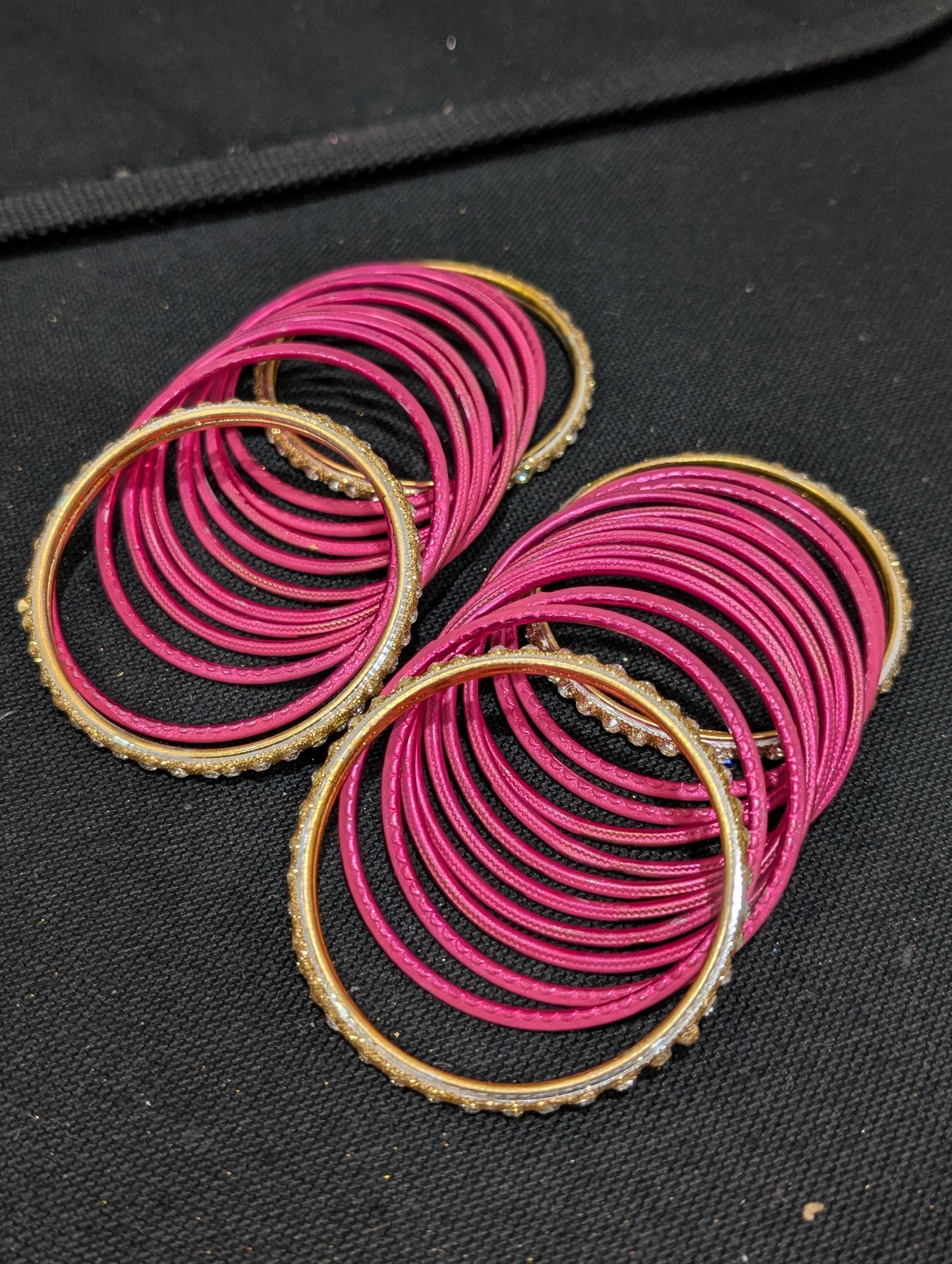 Colorful Matte finish Metal Bangles - 2 dozen - 2x4 size