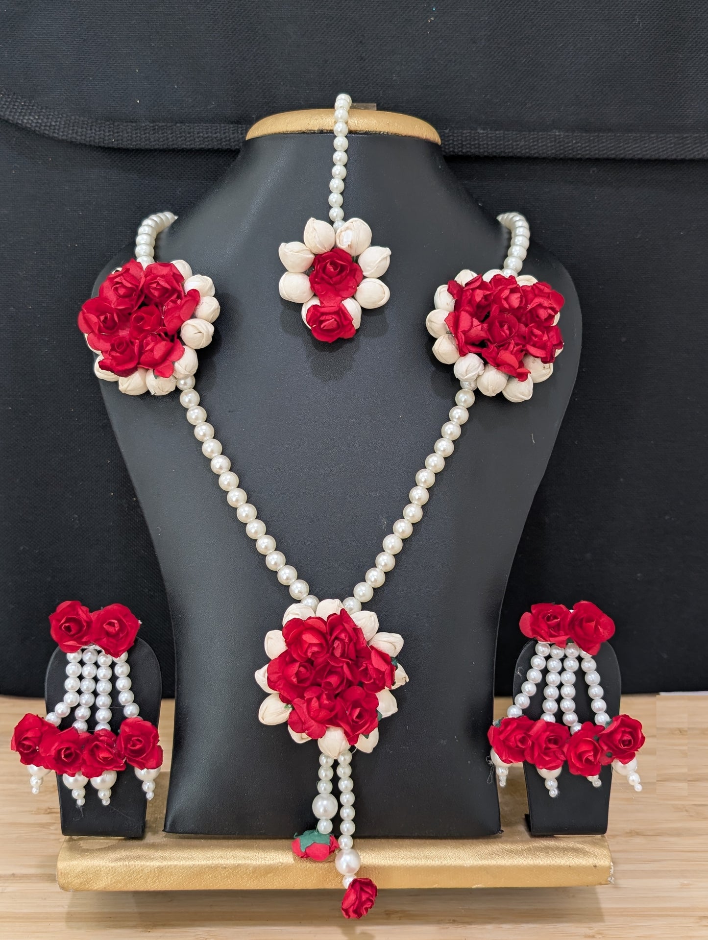 Artificial flower Long Necklace Combo set