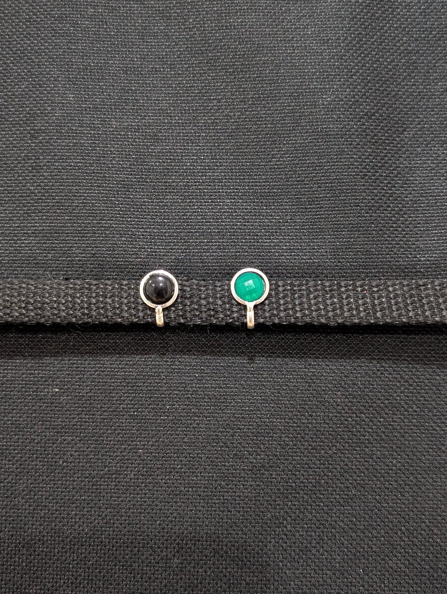Oxidized Silver medium clip on nose pin - Different designs