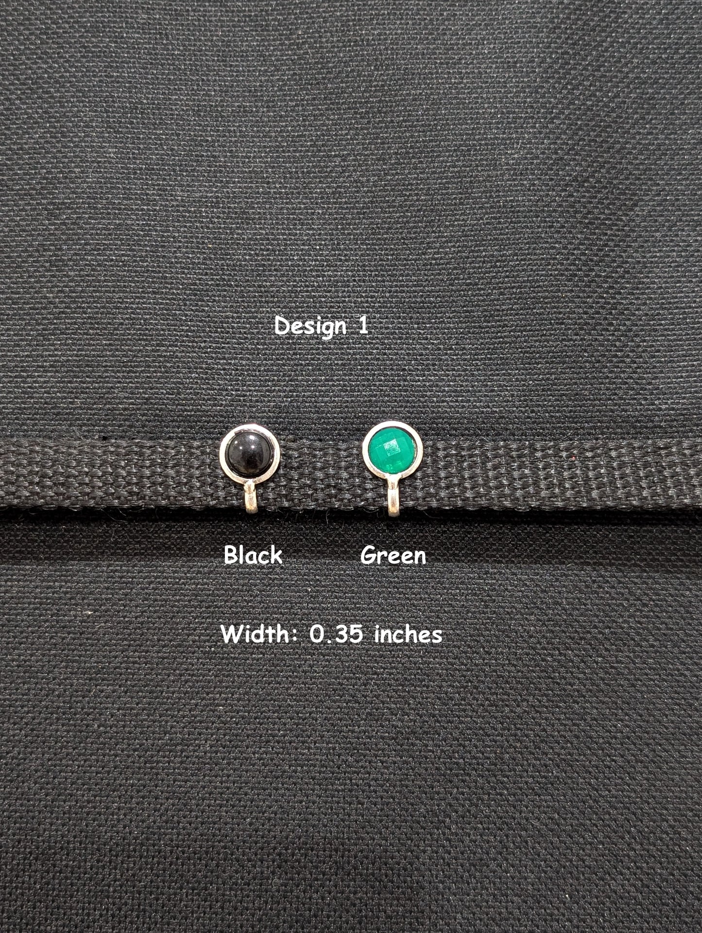 Oxidized Silver medium clip on nose pin - Different designs