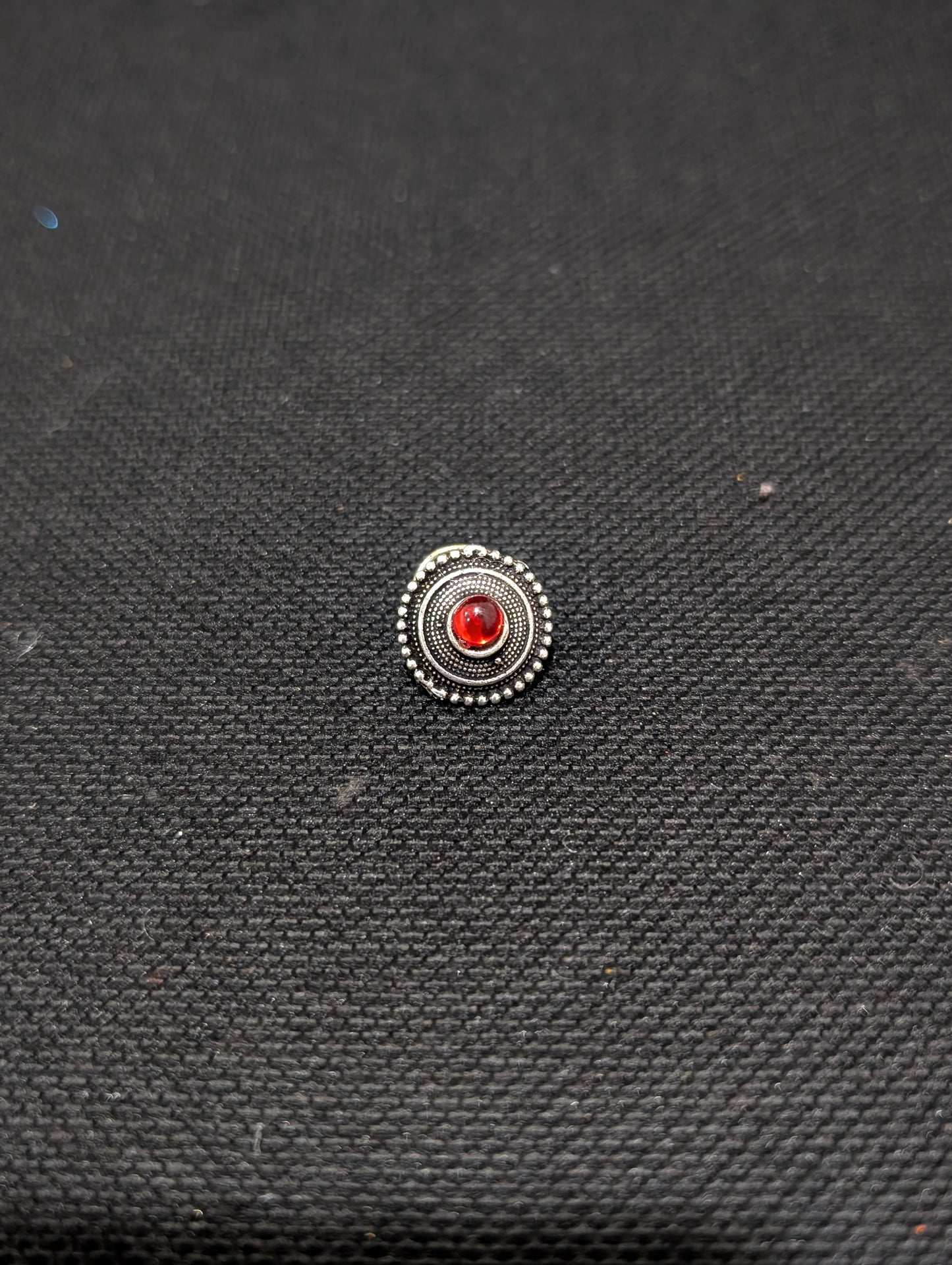 Oxidized Silver big nose pin for pierced nose - 4 designs