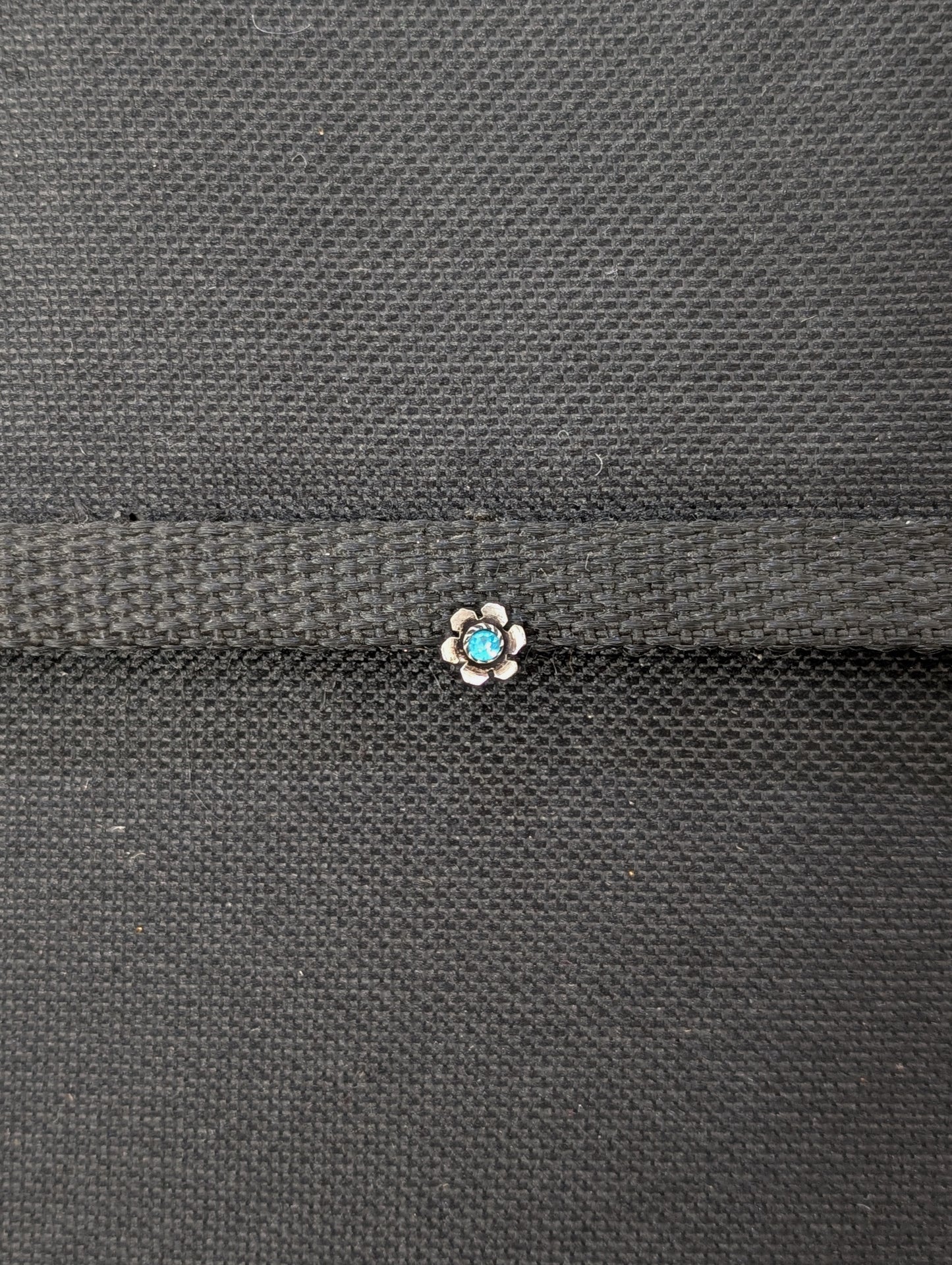 Oxidized Silver small nose pin for pierced nose - 6 designs