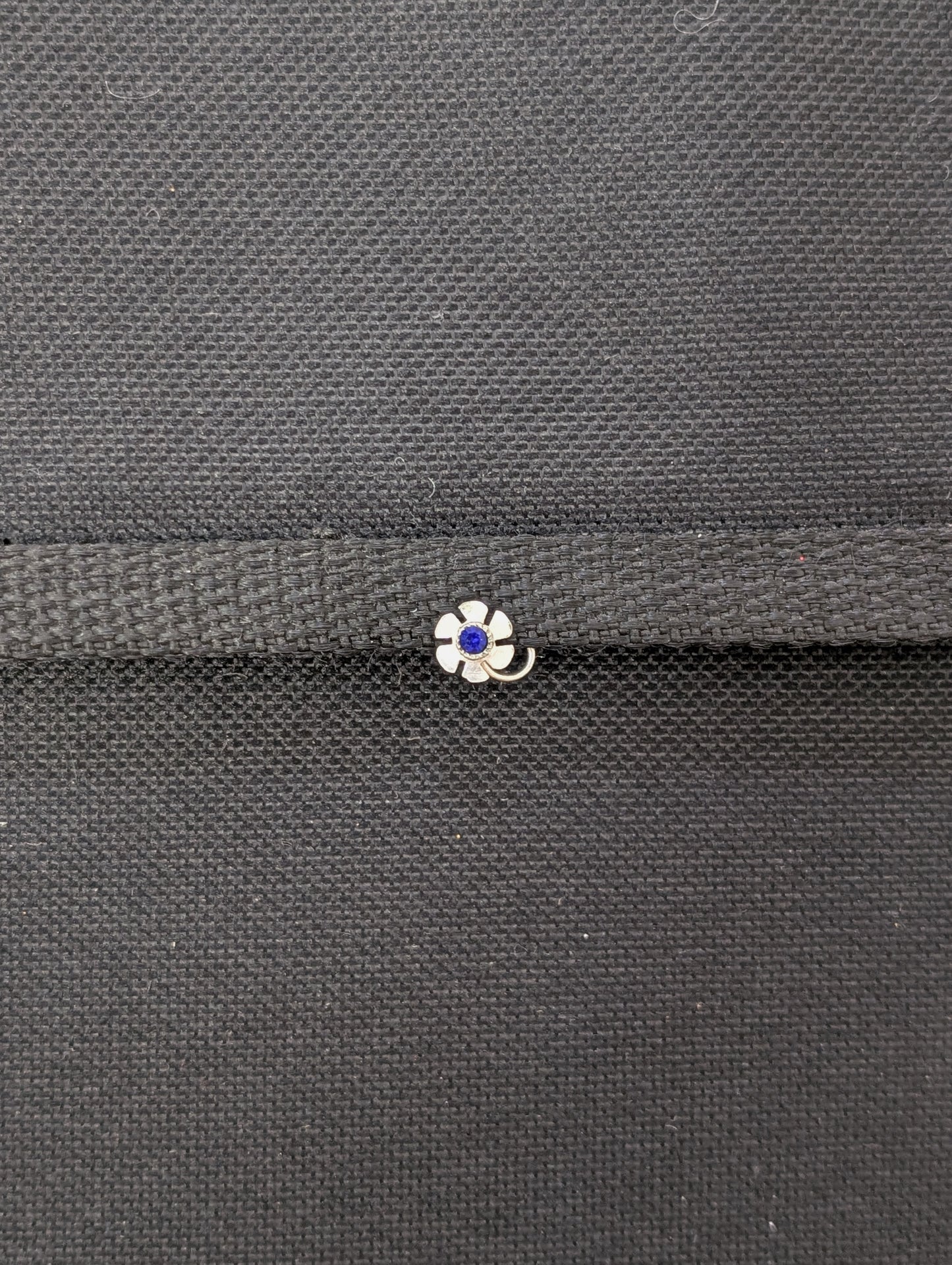 Oxidized Silver small nose pin for pierced nose - 6 designs