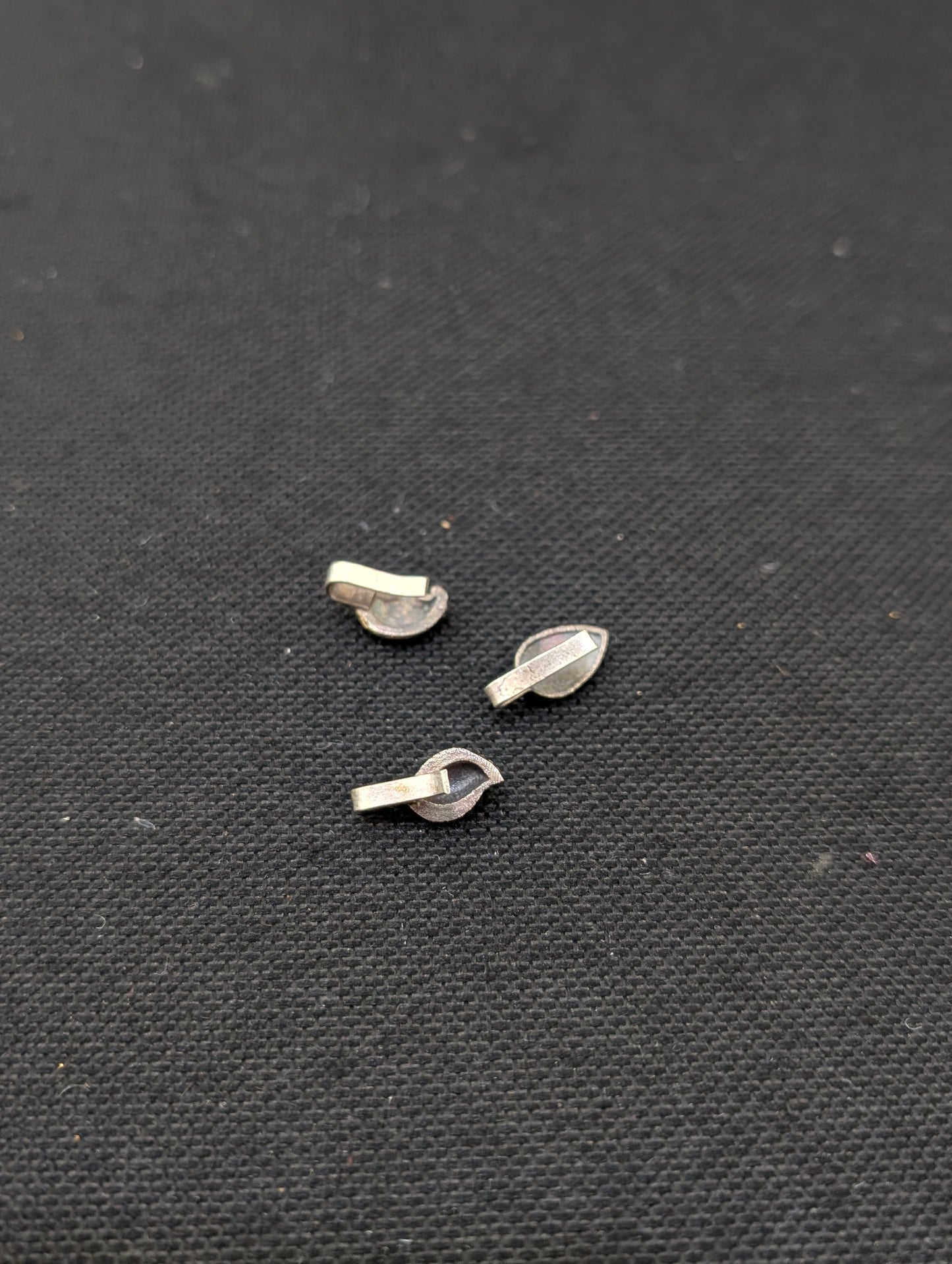 Dual tone Oxidized Silver Small clip on nose pin - 3 designs