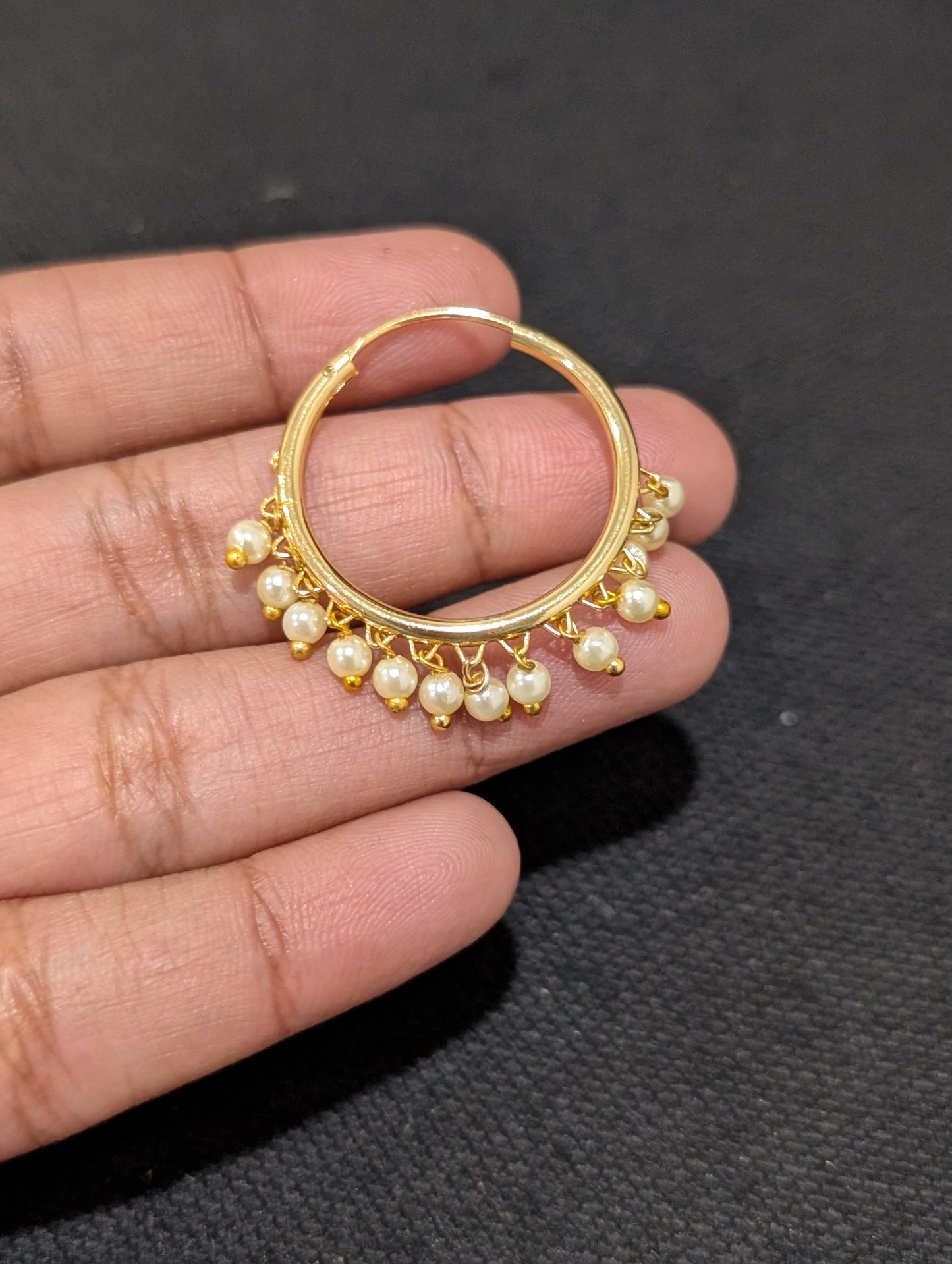 Pearl Hoop Earrings
