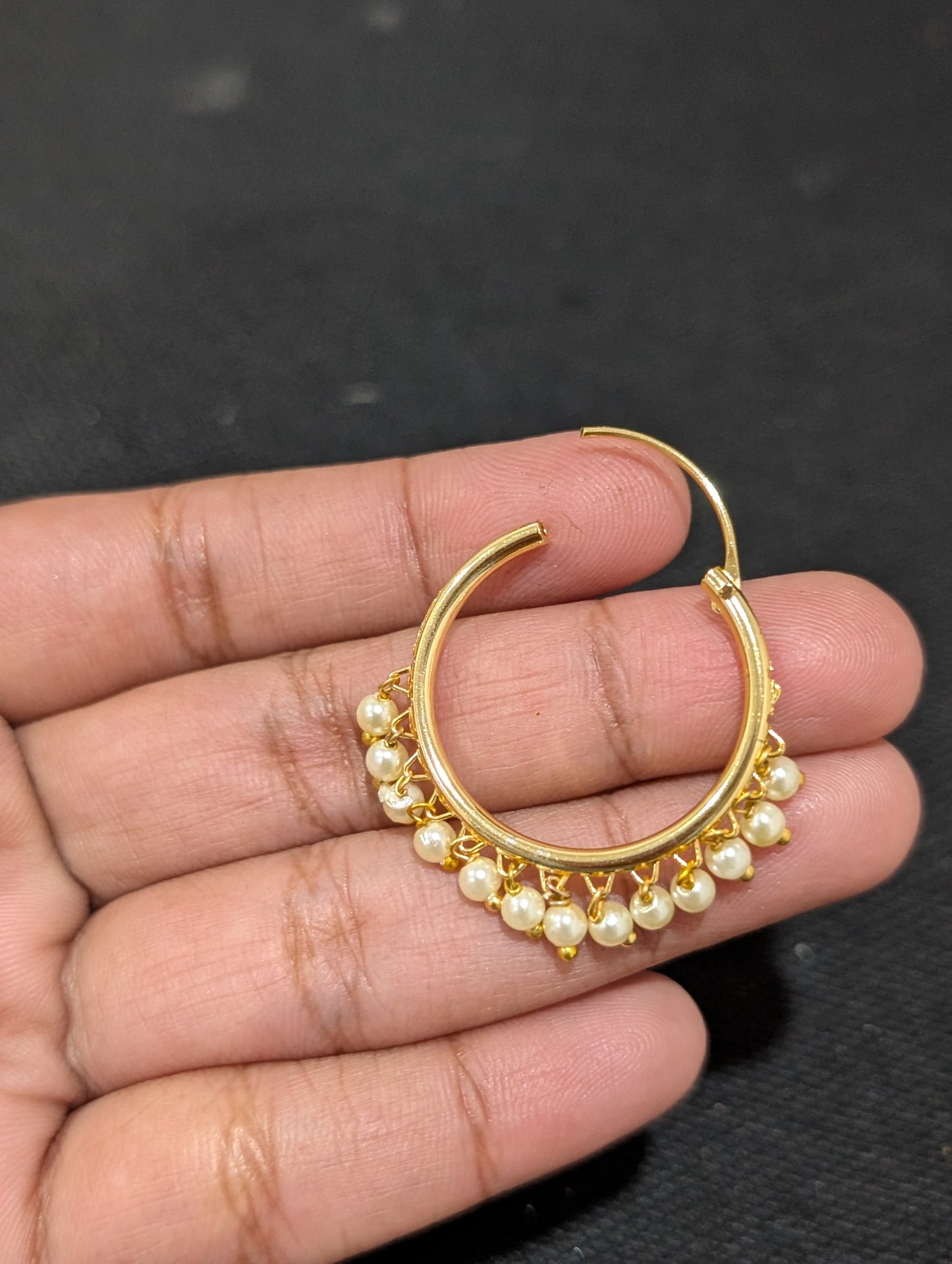 Pearl Hoop Earrings