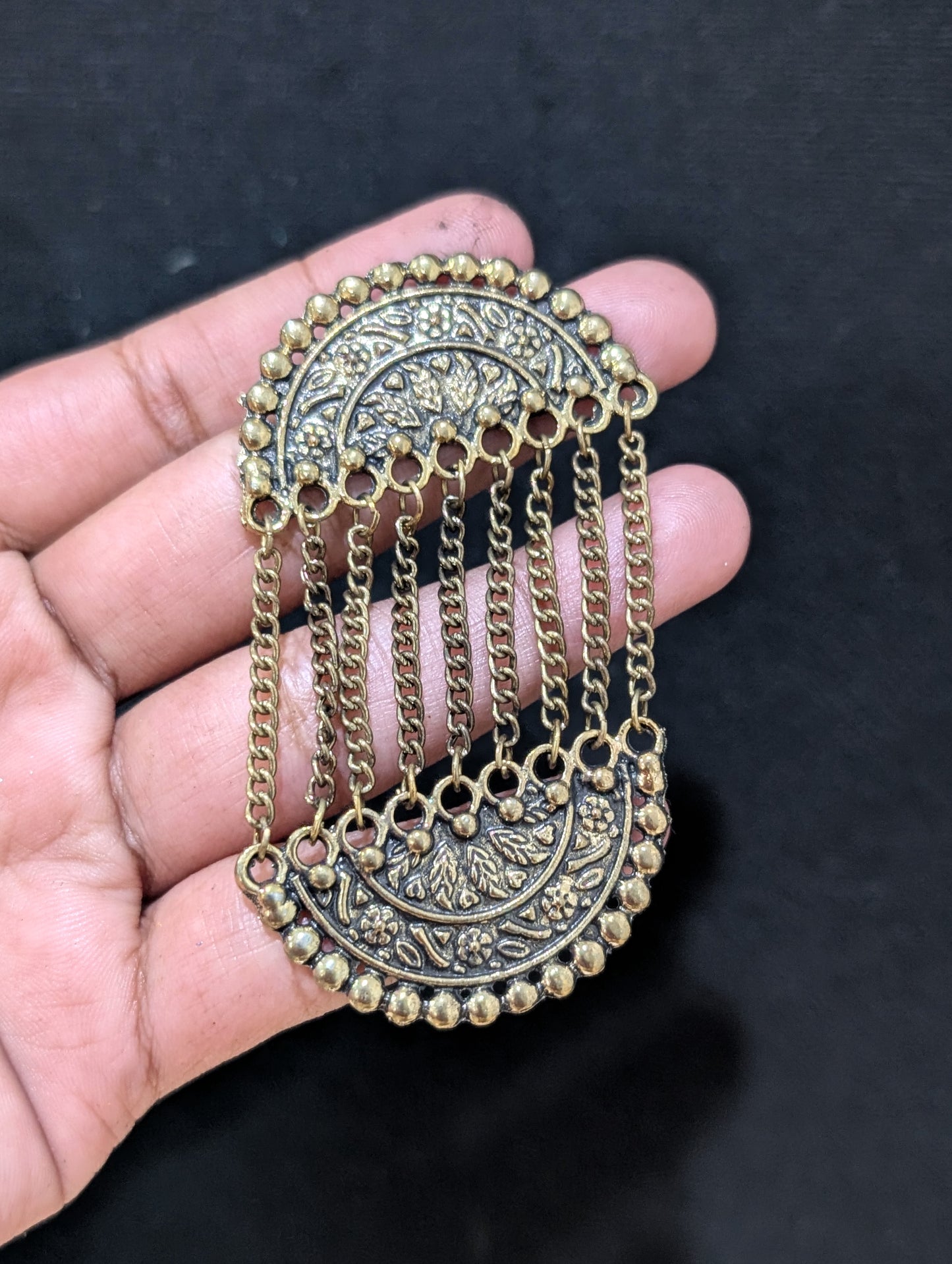 Antique gold Unique Dangle Earrings