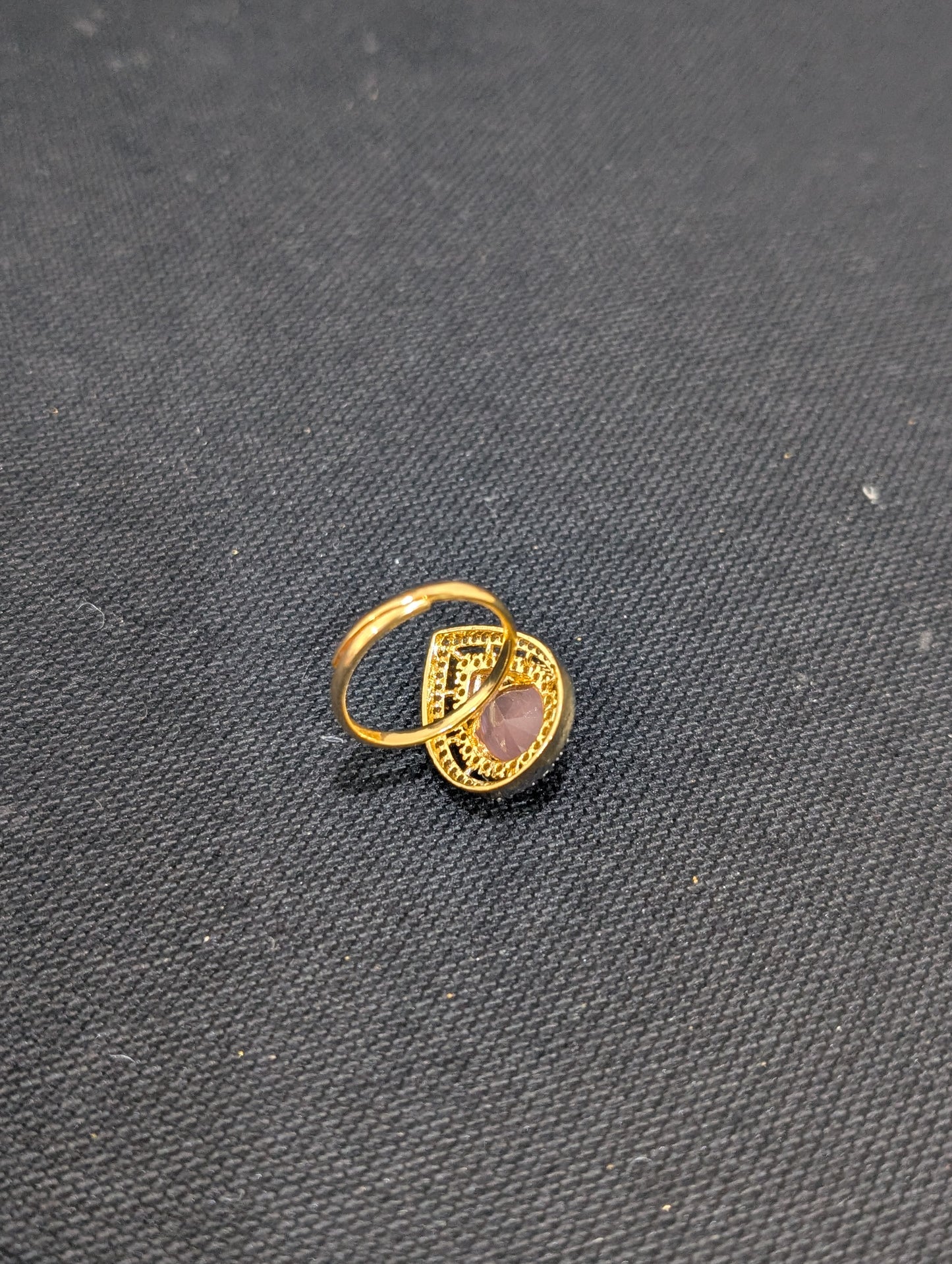 Teardrop CZ Adjustable Finger ring