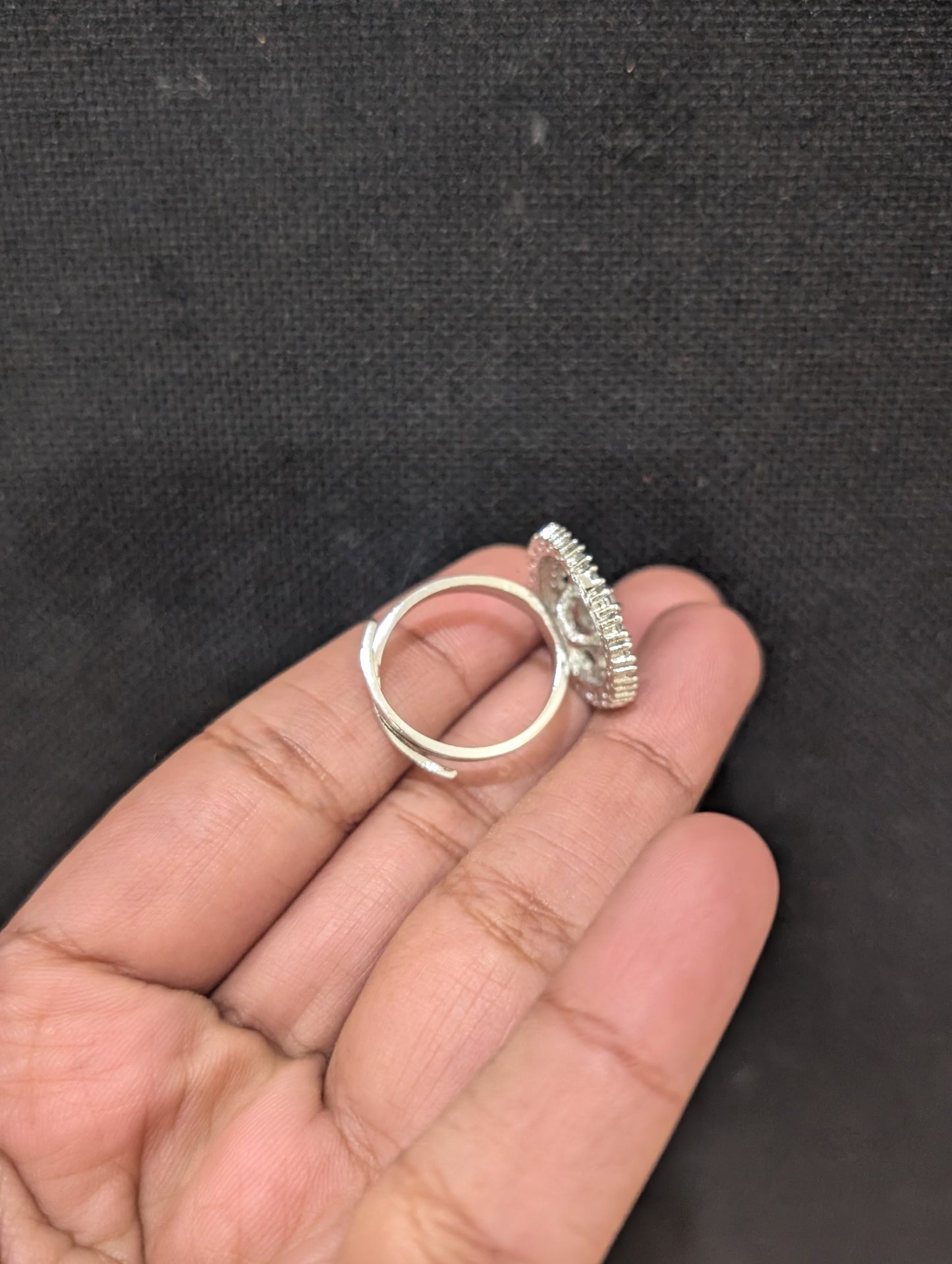 White CZ Star Adjustable Finger ring