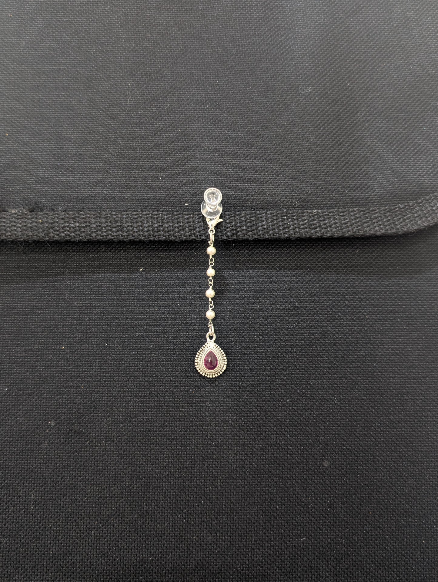 Bright Silver Teardrop Maang Tikka
