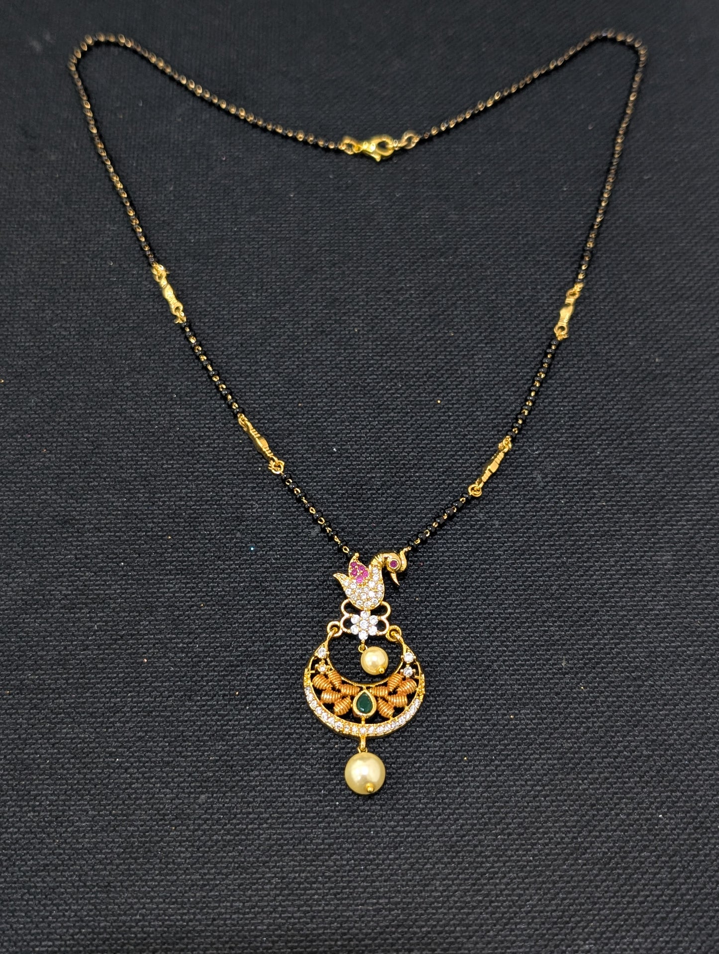 Mangalsutra - Single strand - One gram gold - Design 3