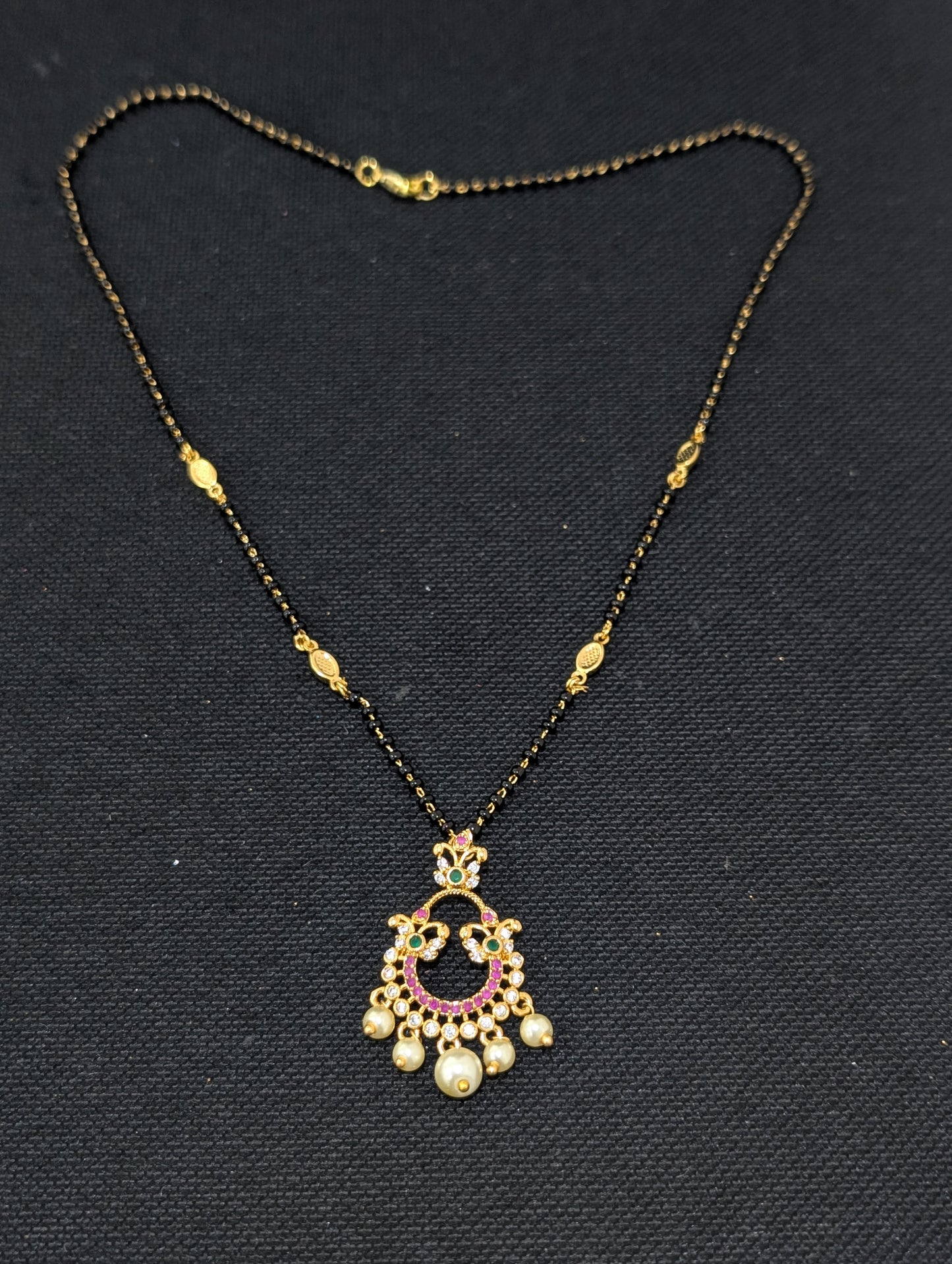 Mangalsutra - Single strand - One gram gold - Design 4