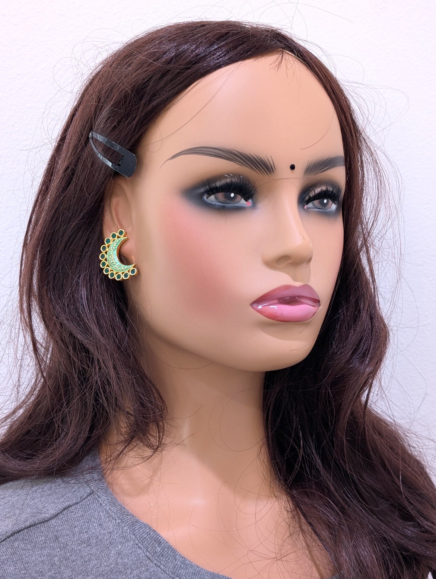 Arc design Meenakari Stud Earrings