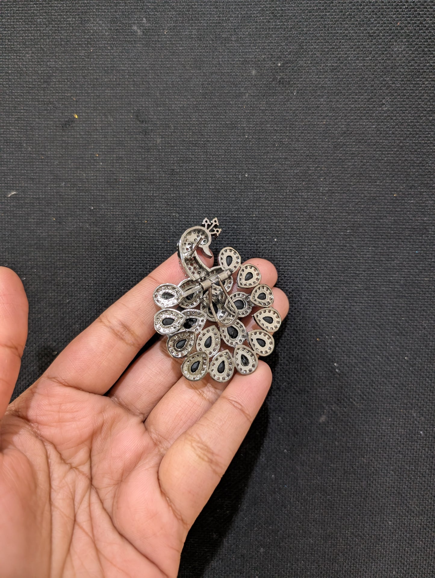 XL Size Peacock Stud CZ earrings