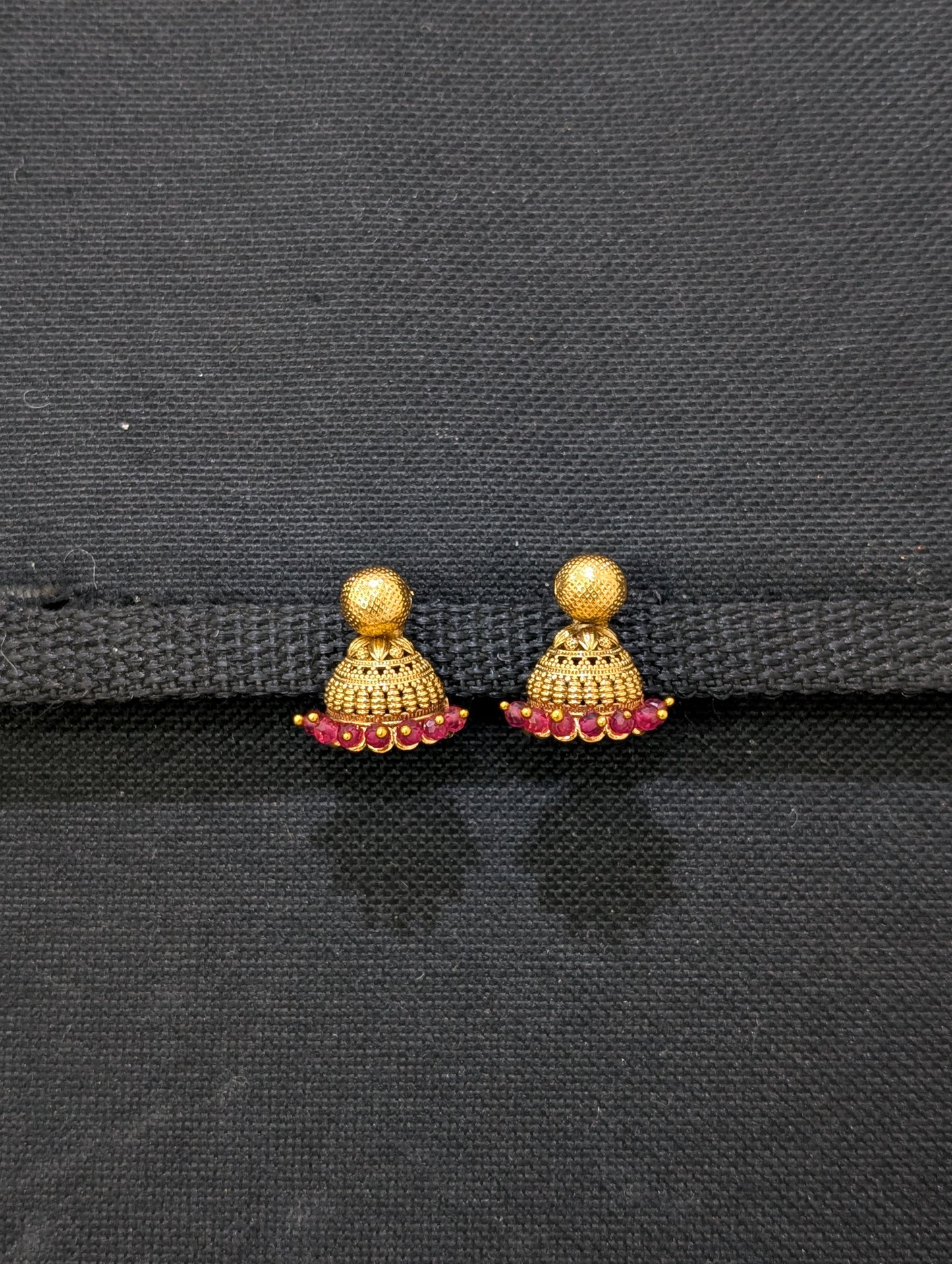 Gold plated Cut jhumka Earrings