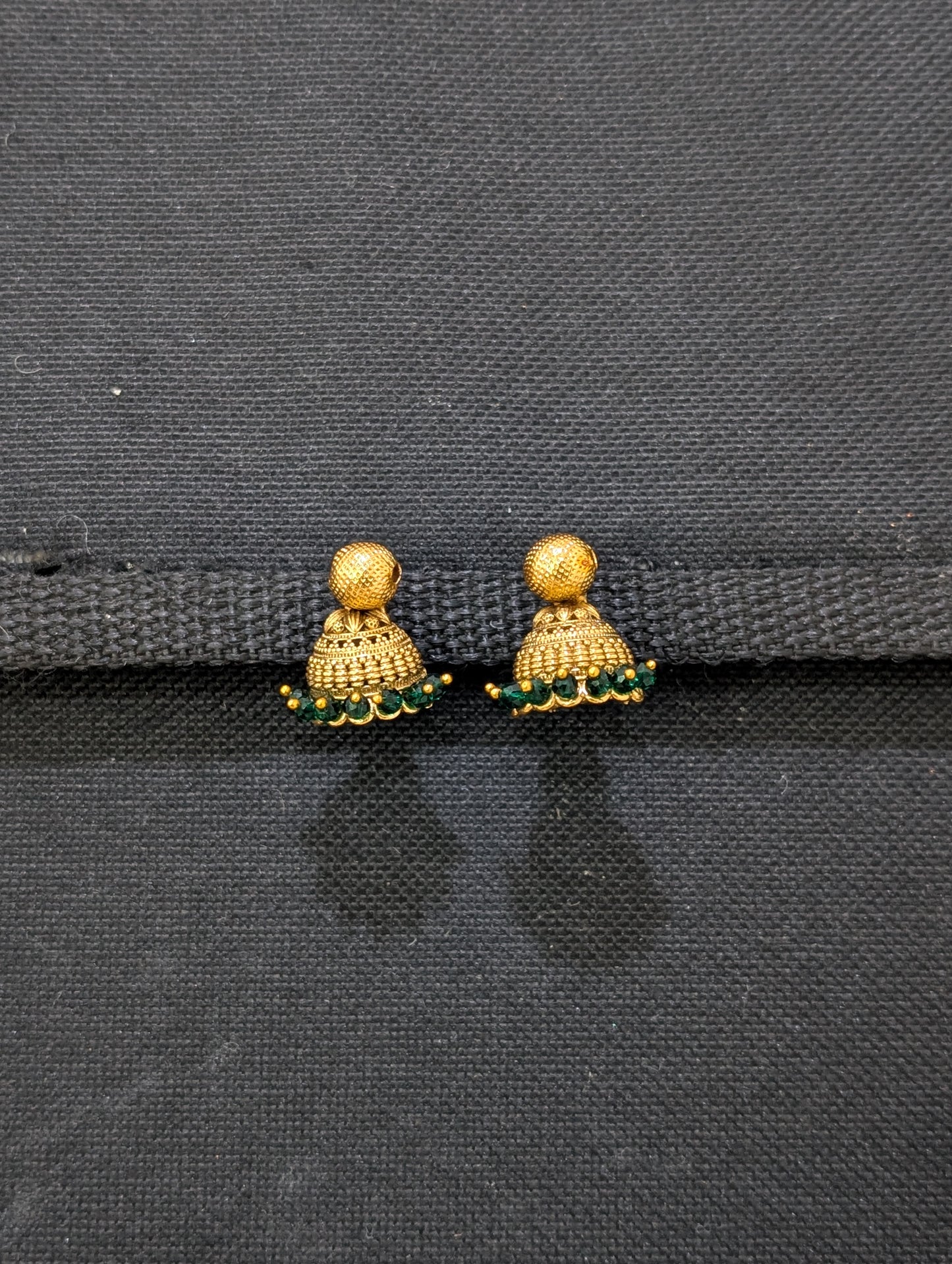 Gold plated Cut jhumka Earrings