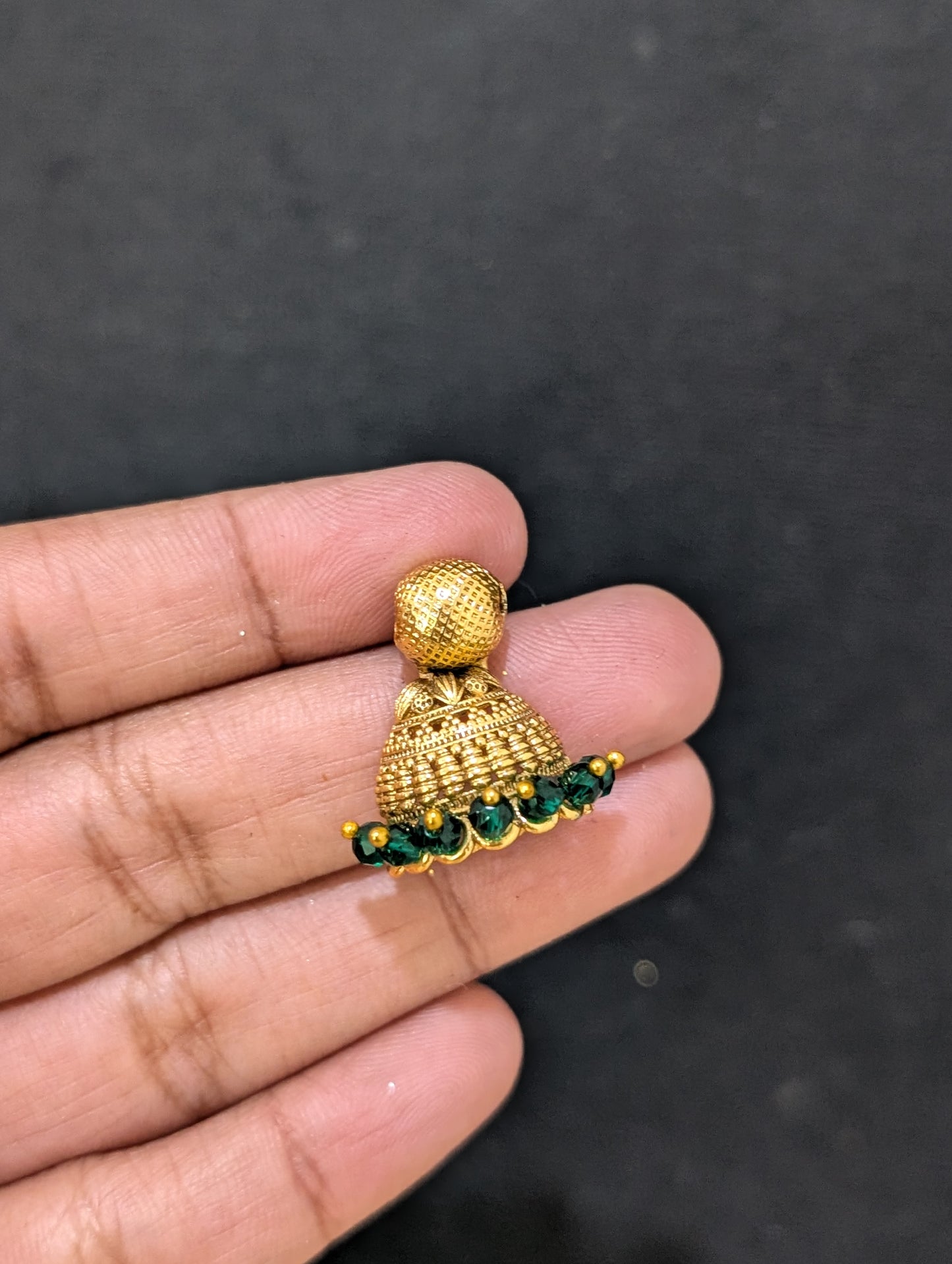 Gold plated Cut jhumka Earrings