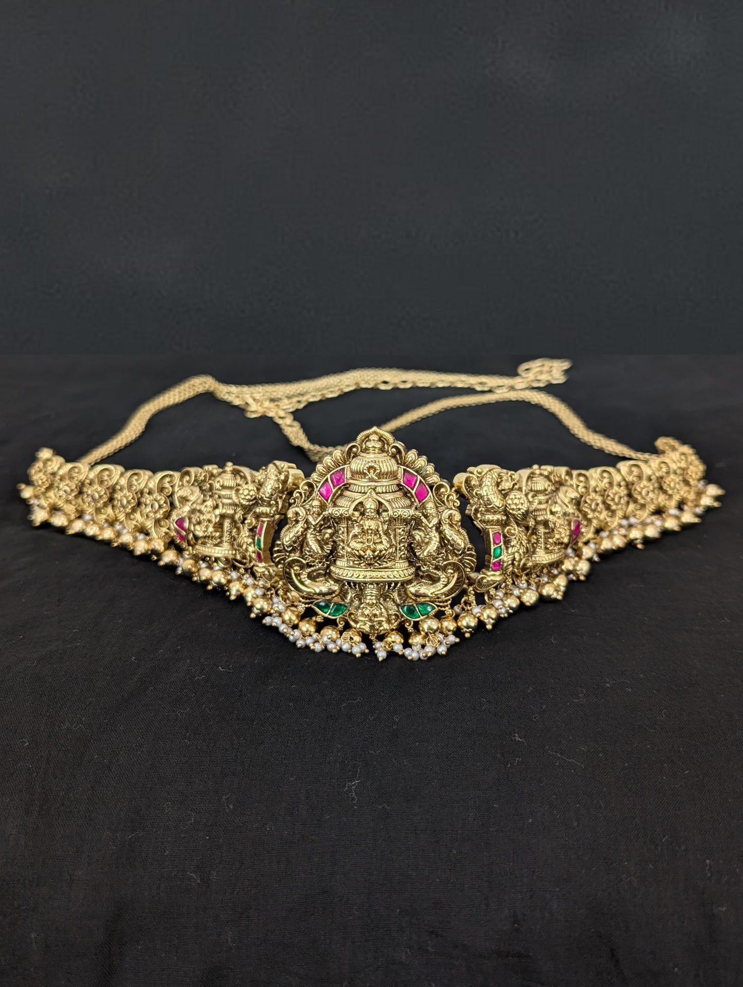 Antique Gold plated Jadau Kundan Hip Chain / Waist Belt / Belly Chain
