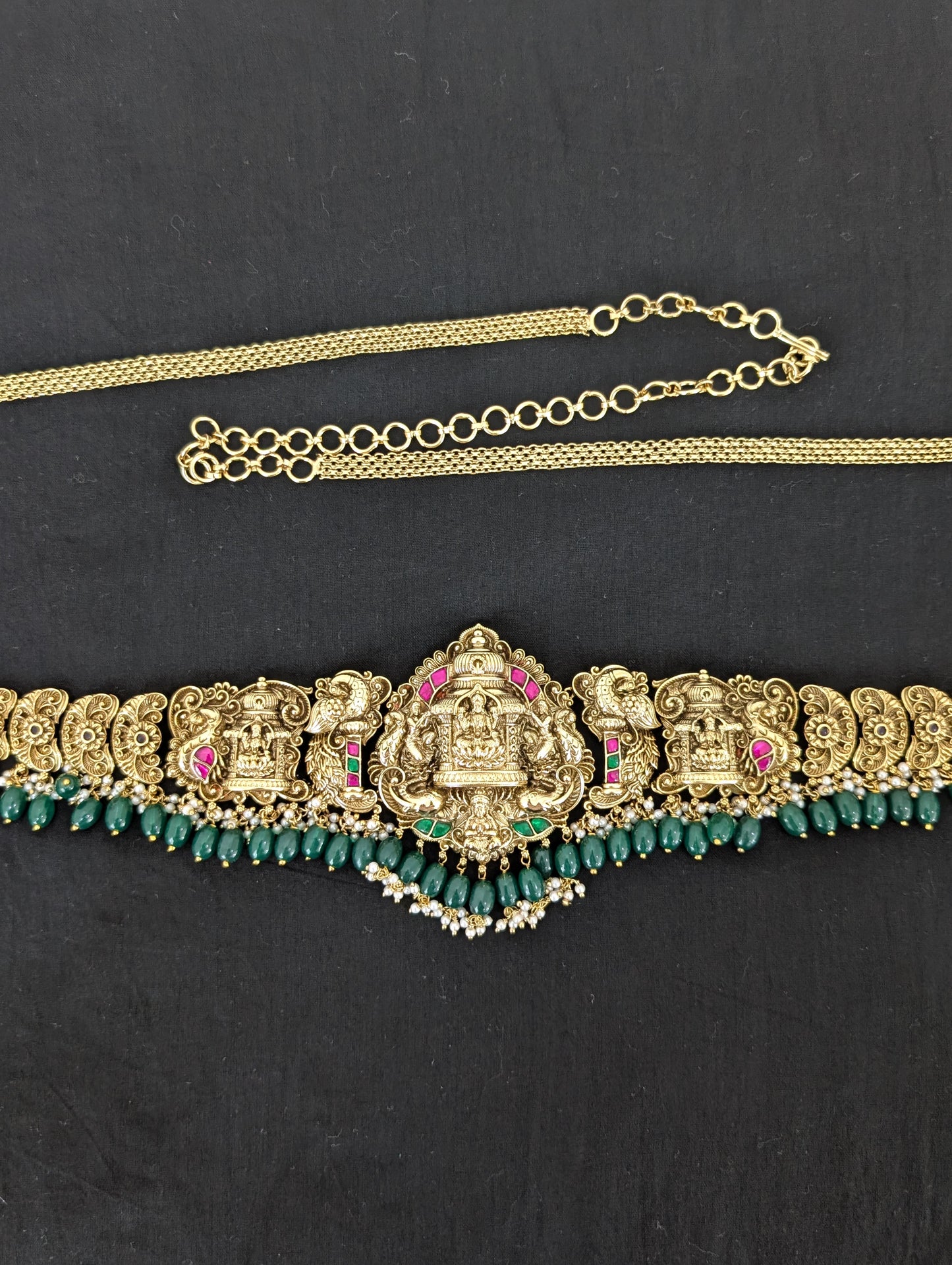 Antique Gold plated Jadau Kundan Hip Chain / Waist Belt / Belly Chain