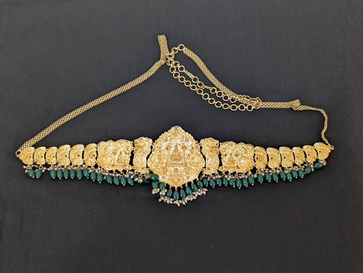Antique Gold plated Jadau Kundan Hip Chain / Waist Belt / Belly Chain
