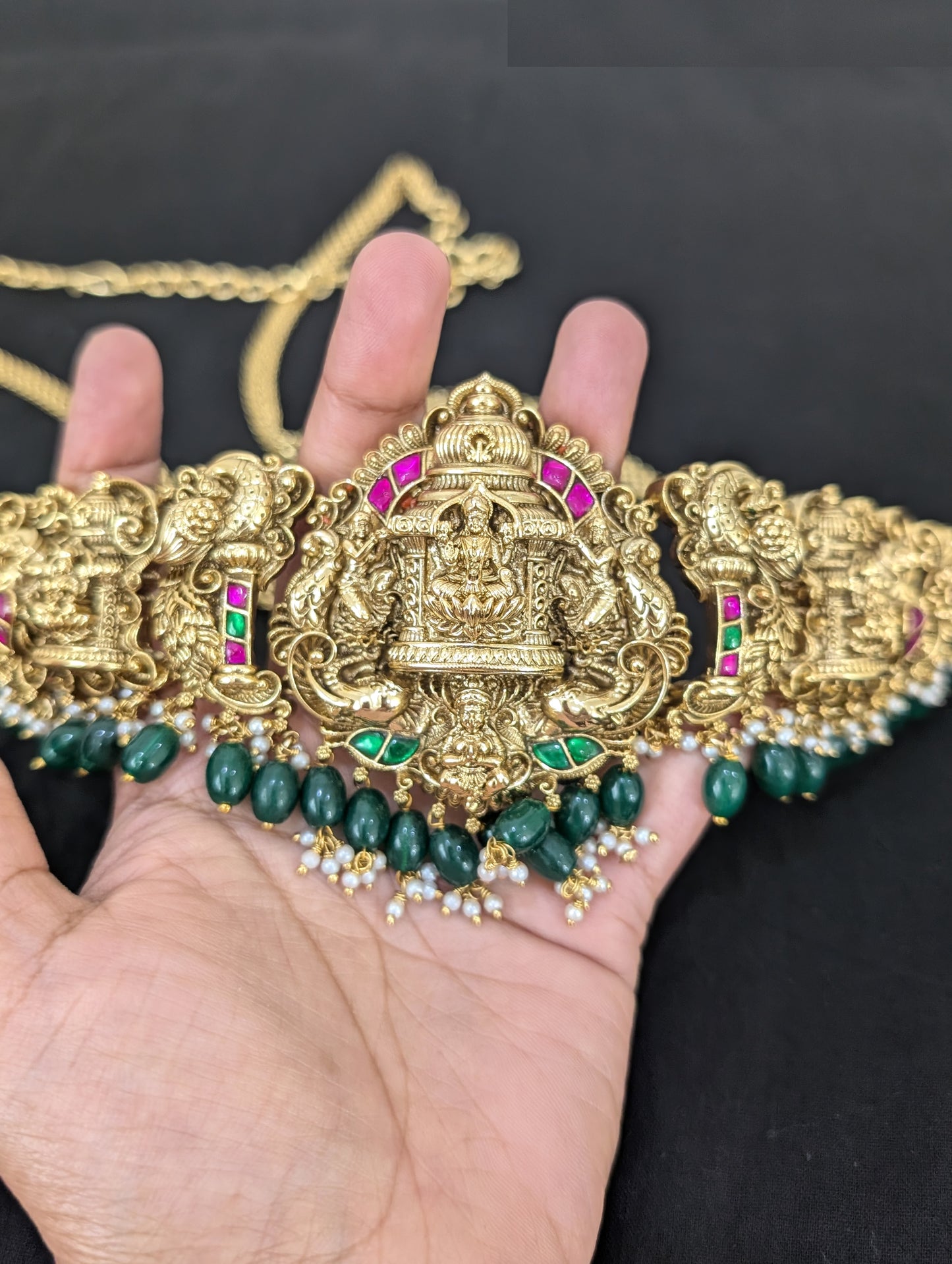 Antique Gold plated Jadau Kundan Hip Chain / Waist Belt / Belly Chain
