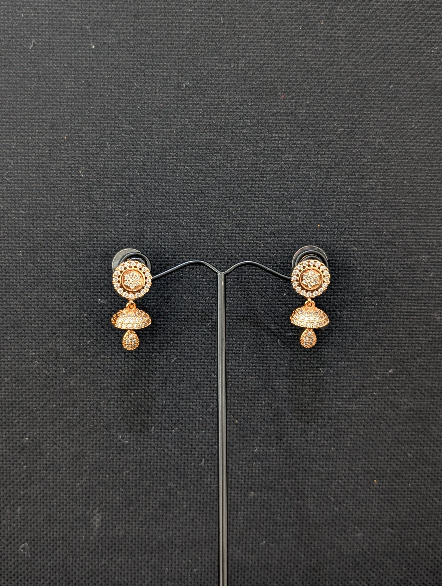 Small CZ Jhumka Earrings - D3
