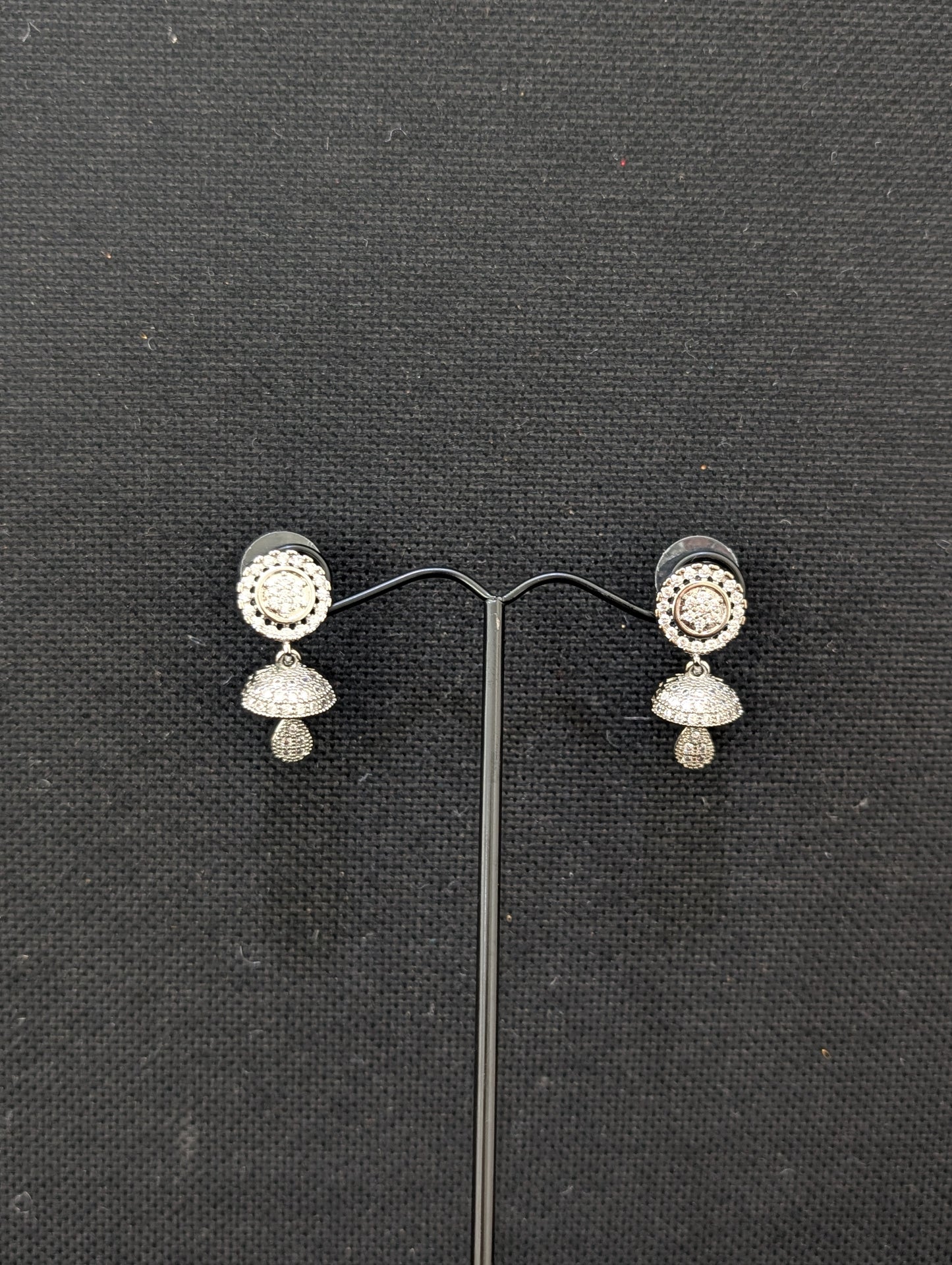 Small CZ Jhumka Earrings - D3
