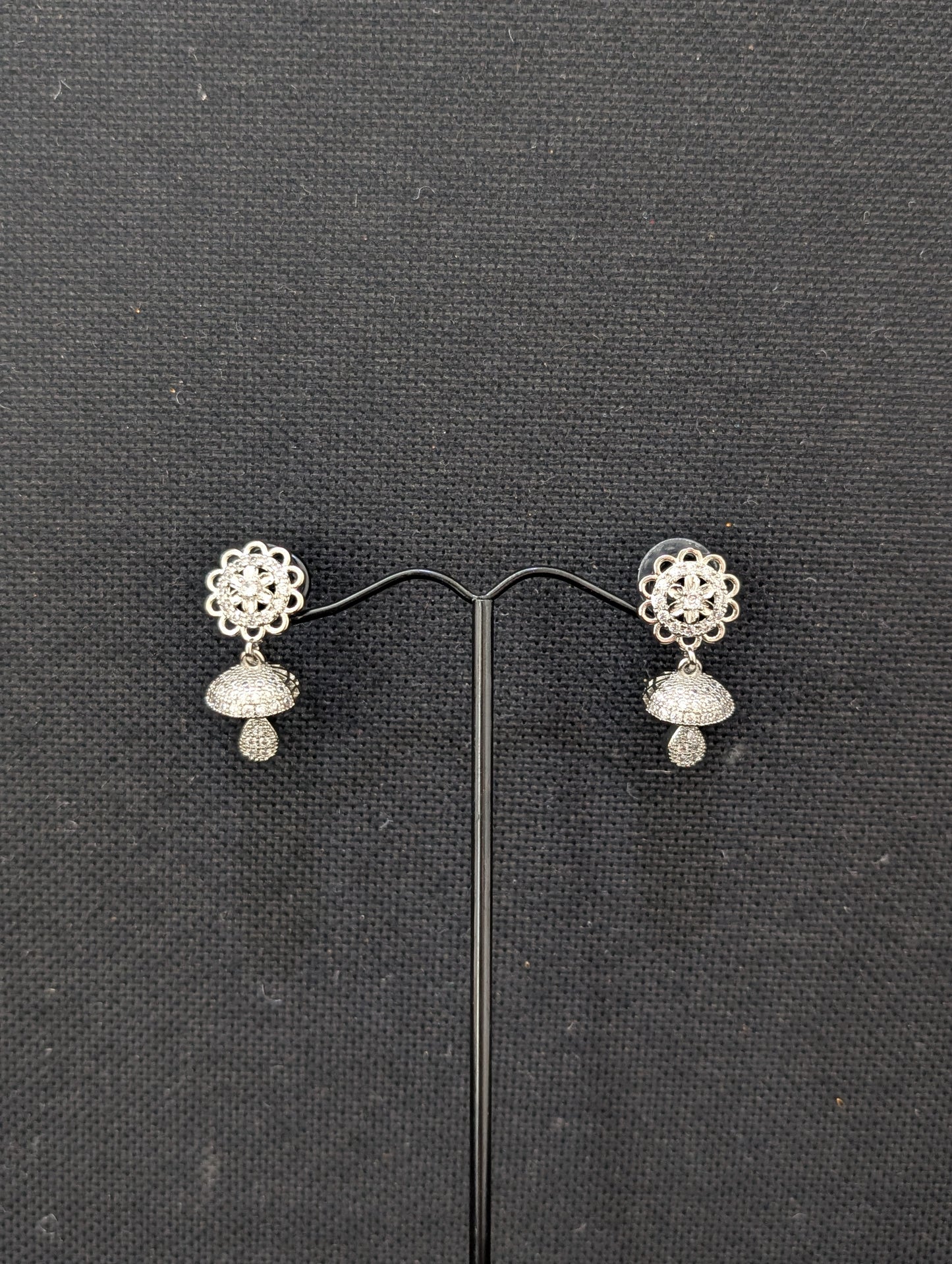Small CZ Jhumka Earrings - D4