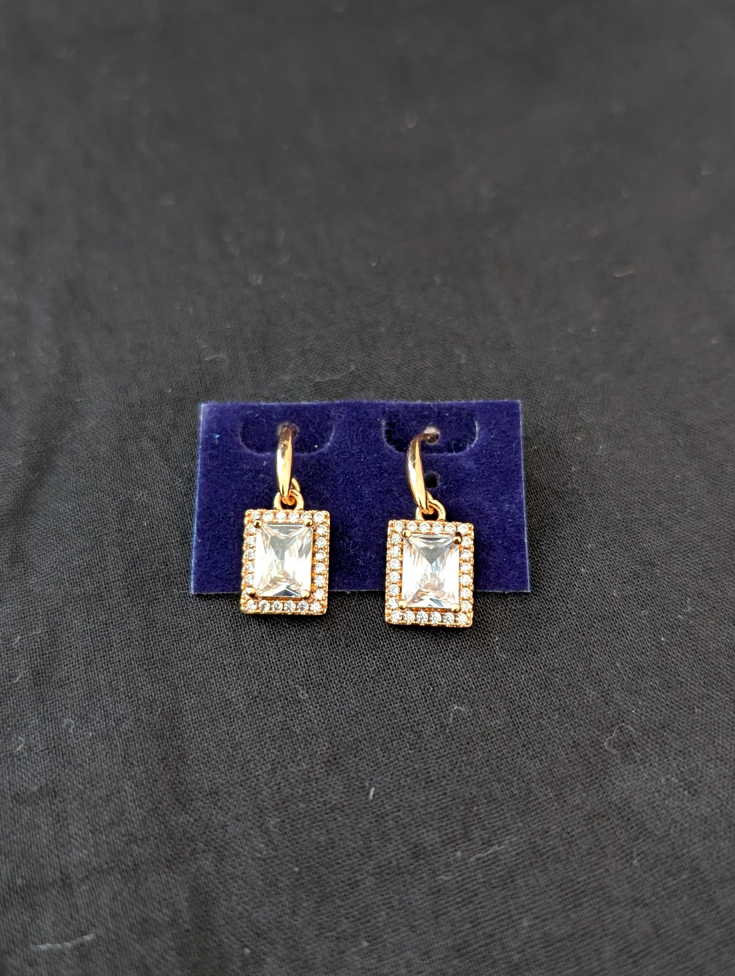 CZ hook drop Dangle Earrings
