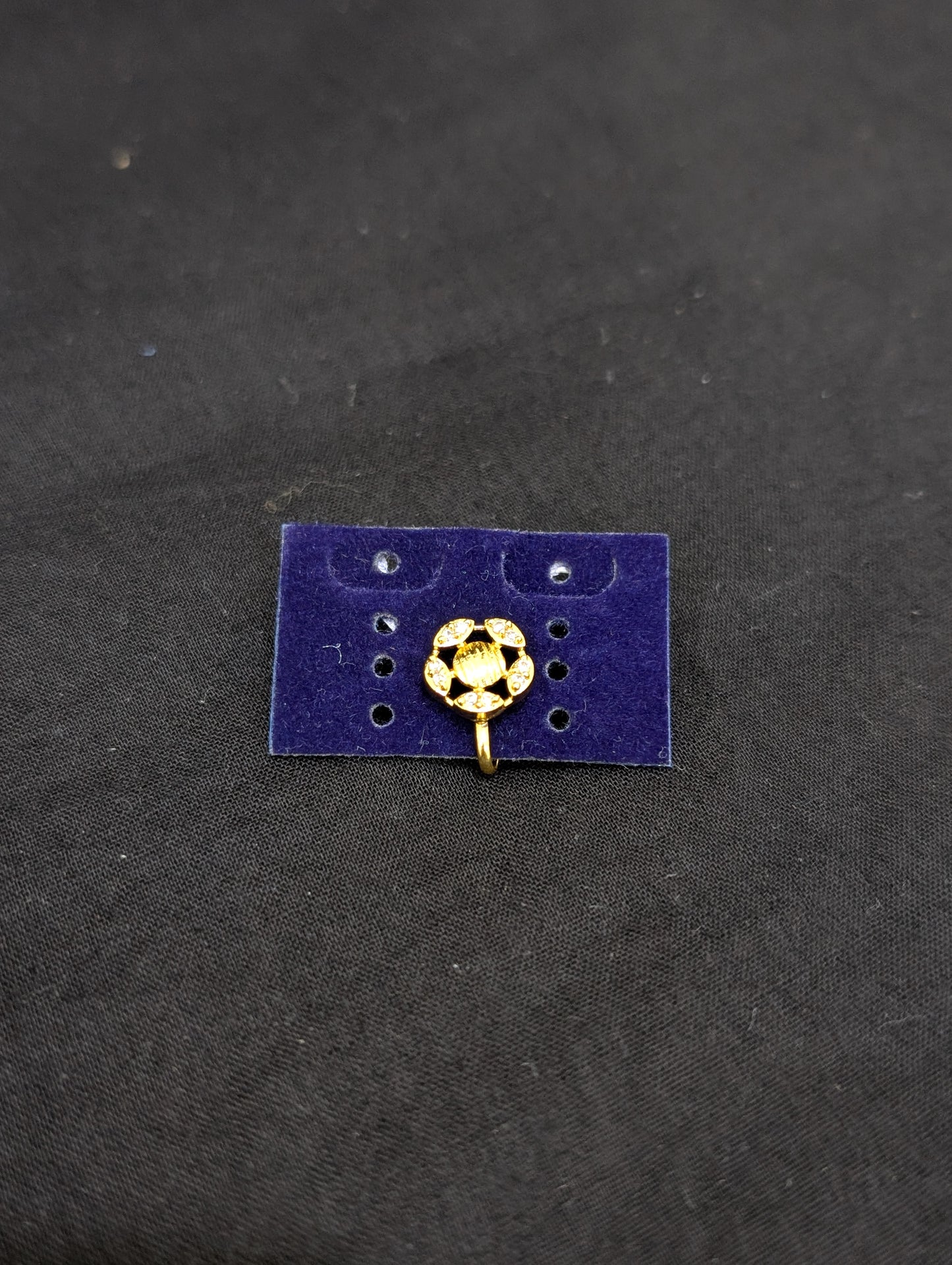 Medium size CZ stone Clip on Nose pin