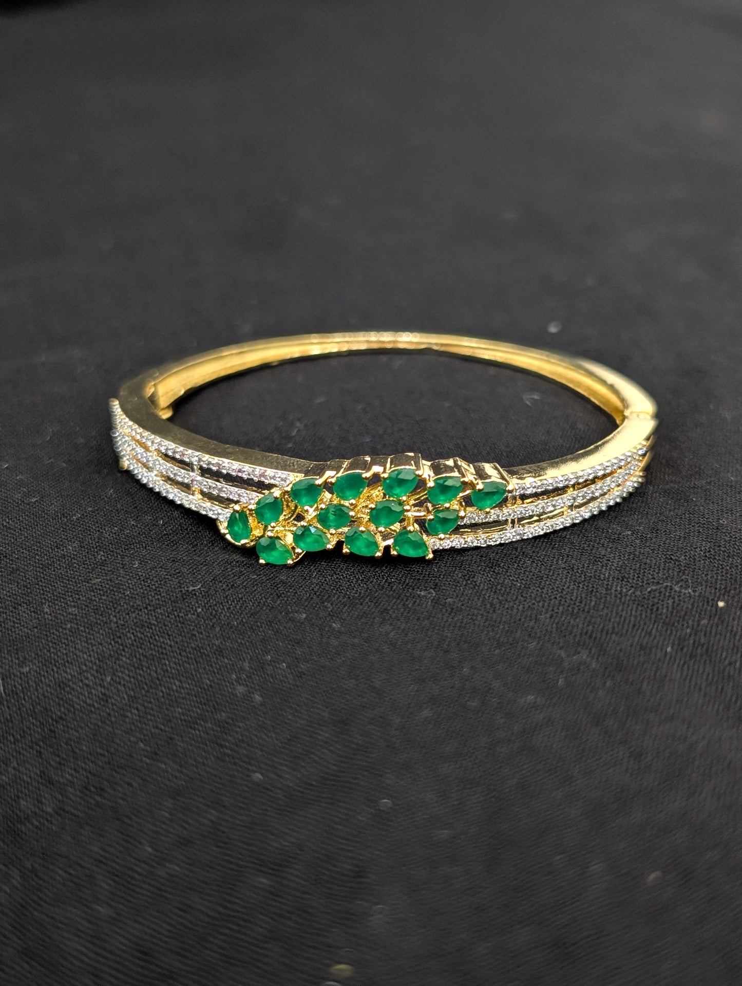 CZ stone One gram gold Bangle Bracelet - Design 29