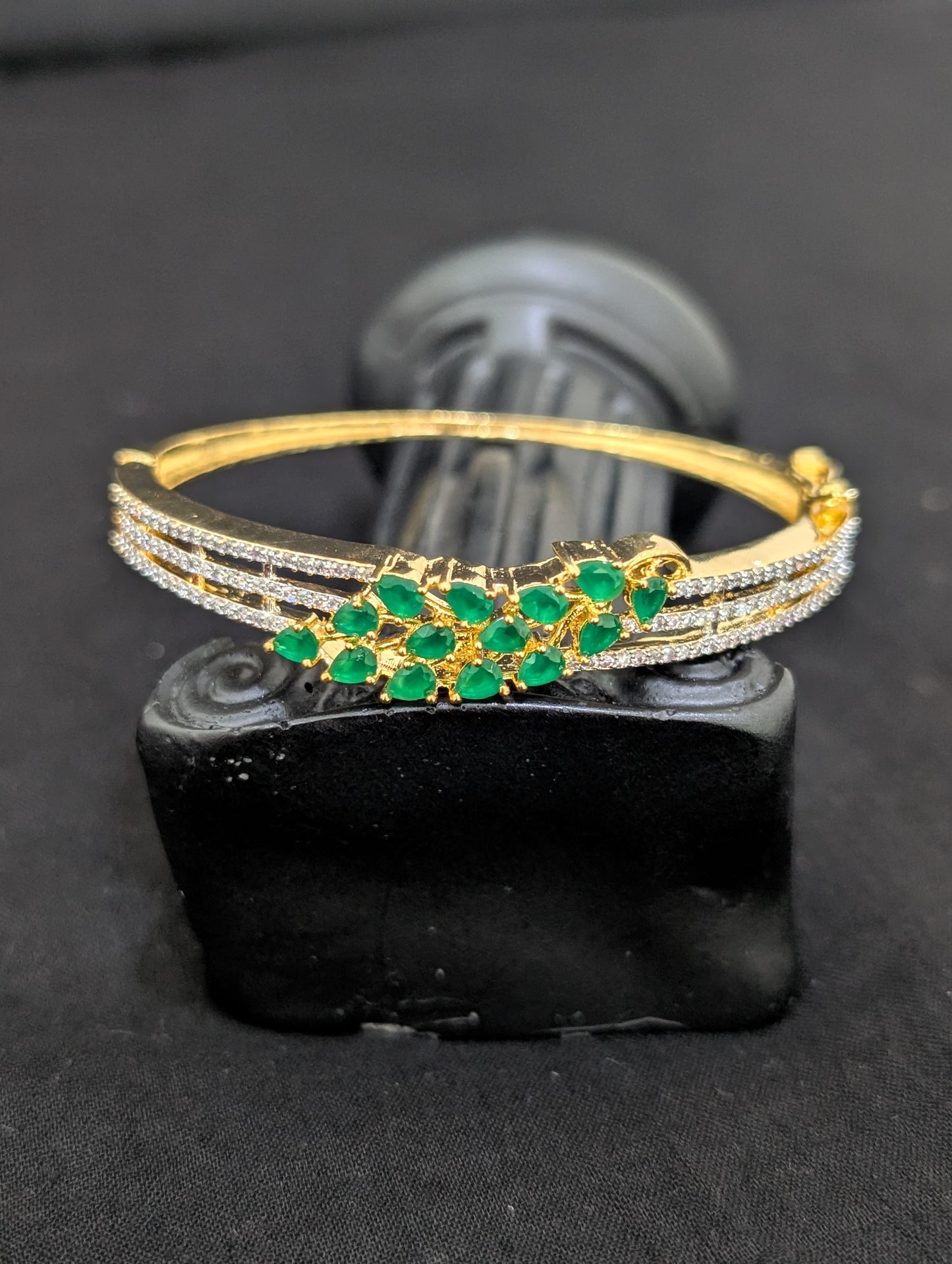 CZ stone One gram gold Bangle Bracelet - Design 29